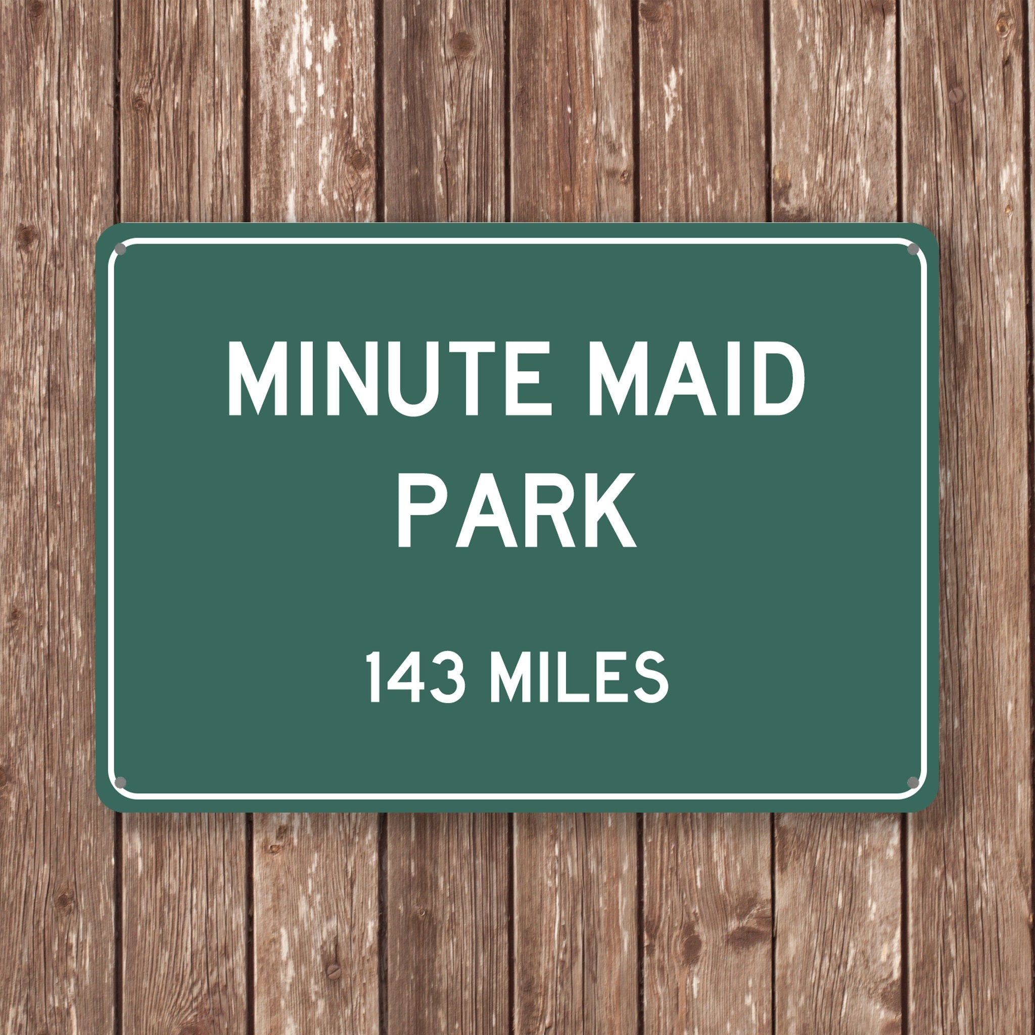 PERSONALIZED MINUTE MAID Park Distance Sign, Minute Maid Park, Minute Maid Park Miles, Houston Sign, Houston gift, Houston Souvenir