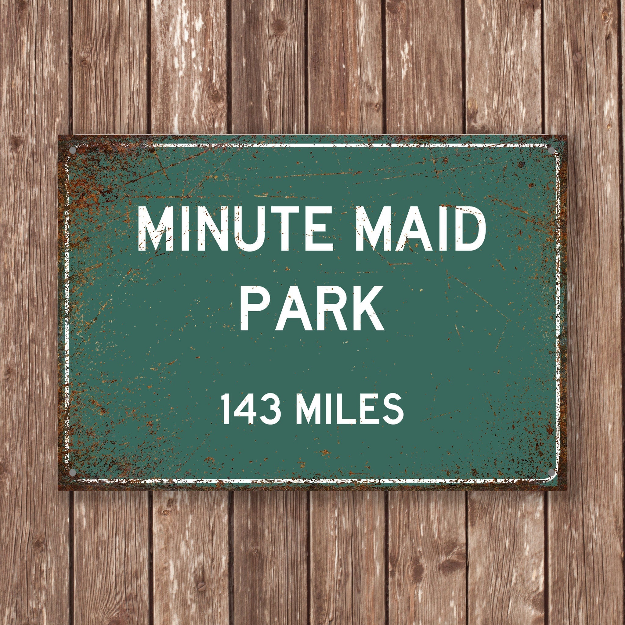 PERSONALIZED MINUTE MAID Park Distance Sign, Minute Maid Park, Minute Maid Park Miles, Houston Sign, Houston gift, Houston Souvenir