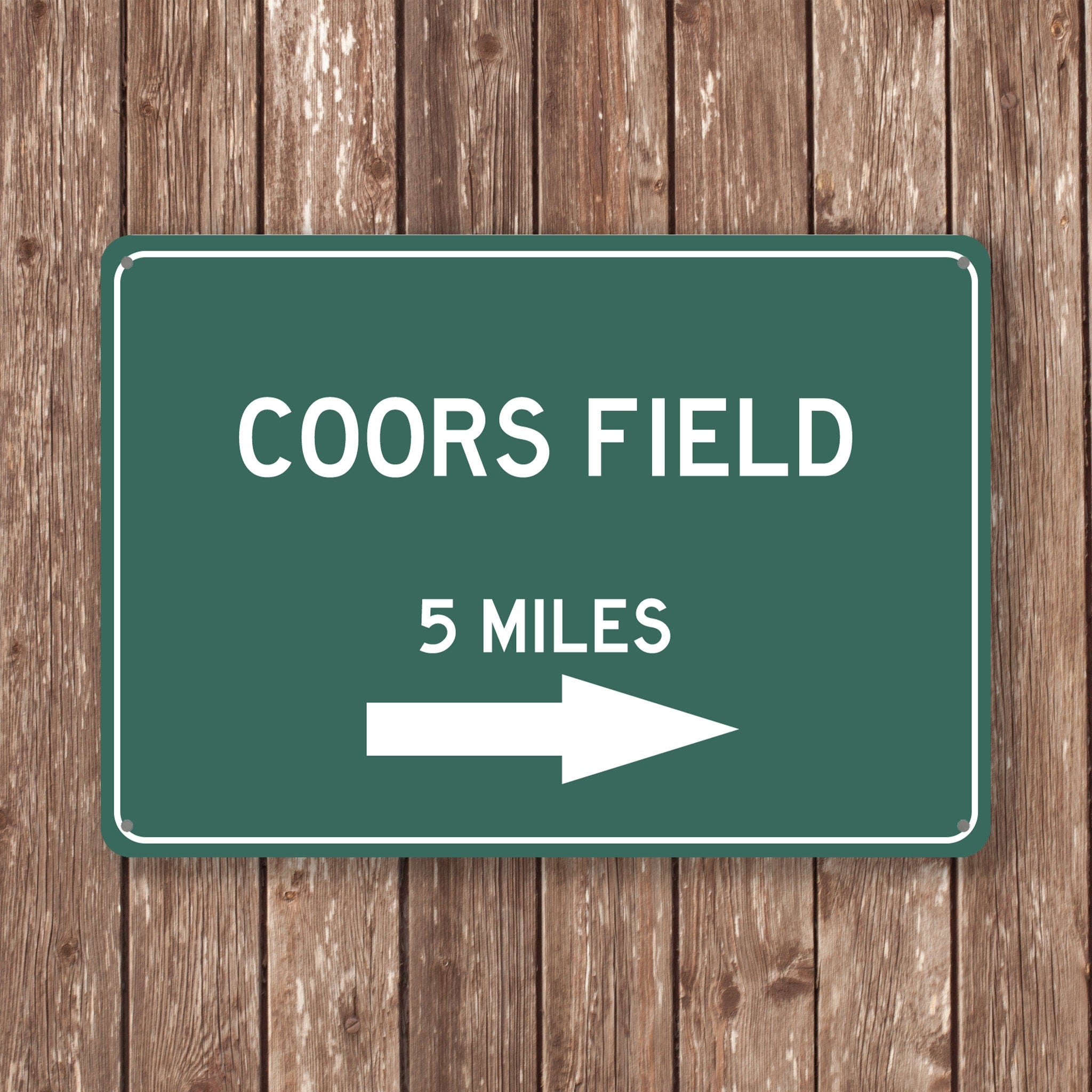 PERSONALIZED COORS FIELD Distance Sign, Coors Field Stadium, Coors Field Miles, Denver Sign, Denver gift, Denver Souvenir