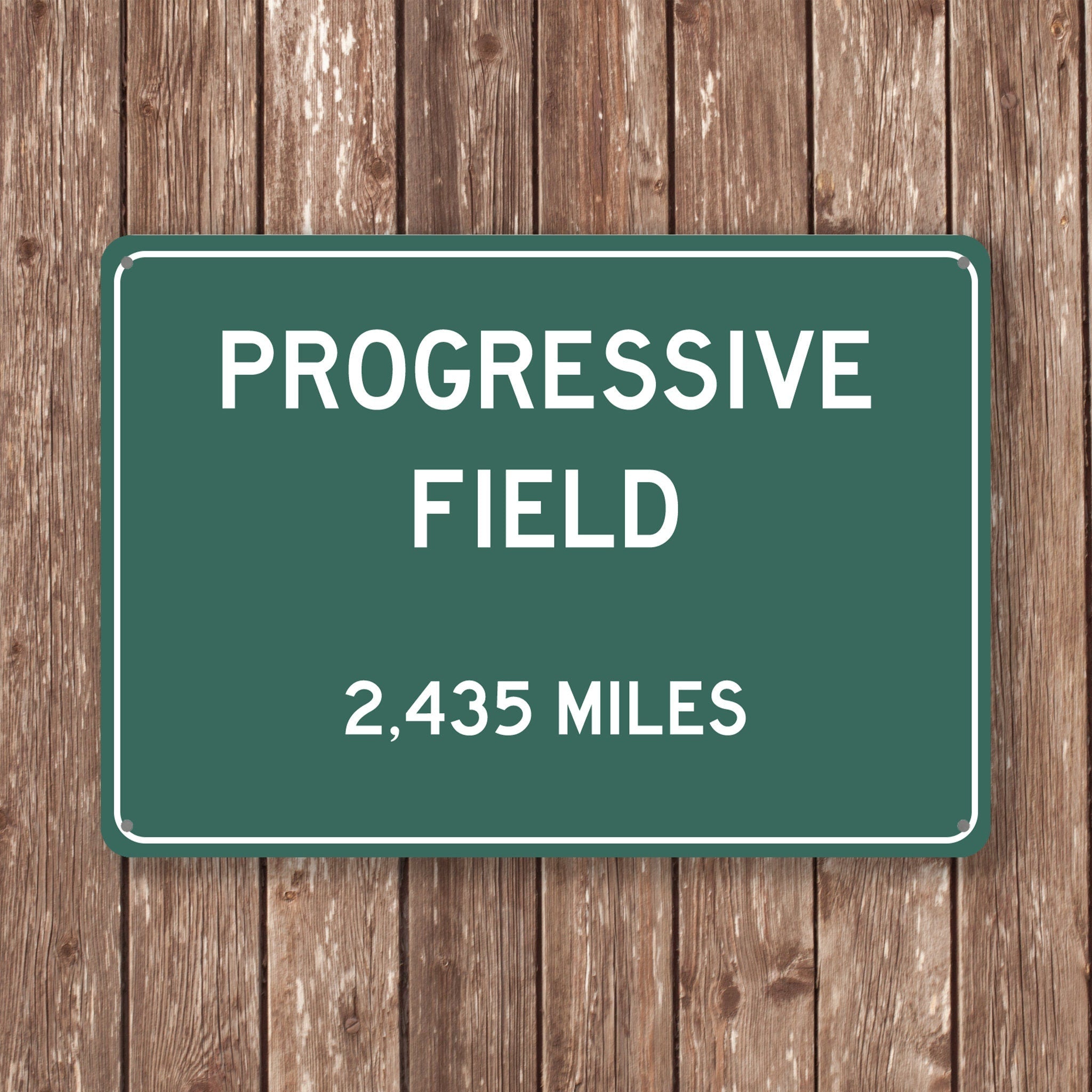 PERSONALIZED PROGRESSIVE FIELD Distance Sign, Progressive Field, Progressive Field Miles, Cleveland Sign, Cleveland gift, Cleveland Souvenir