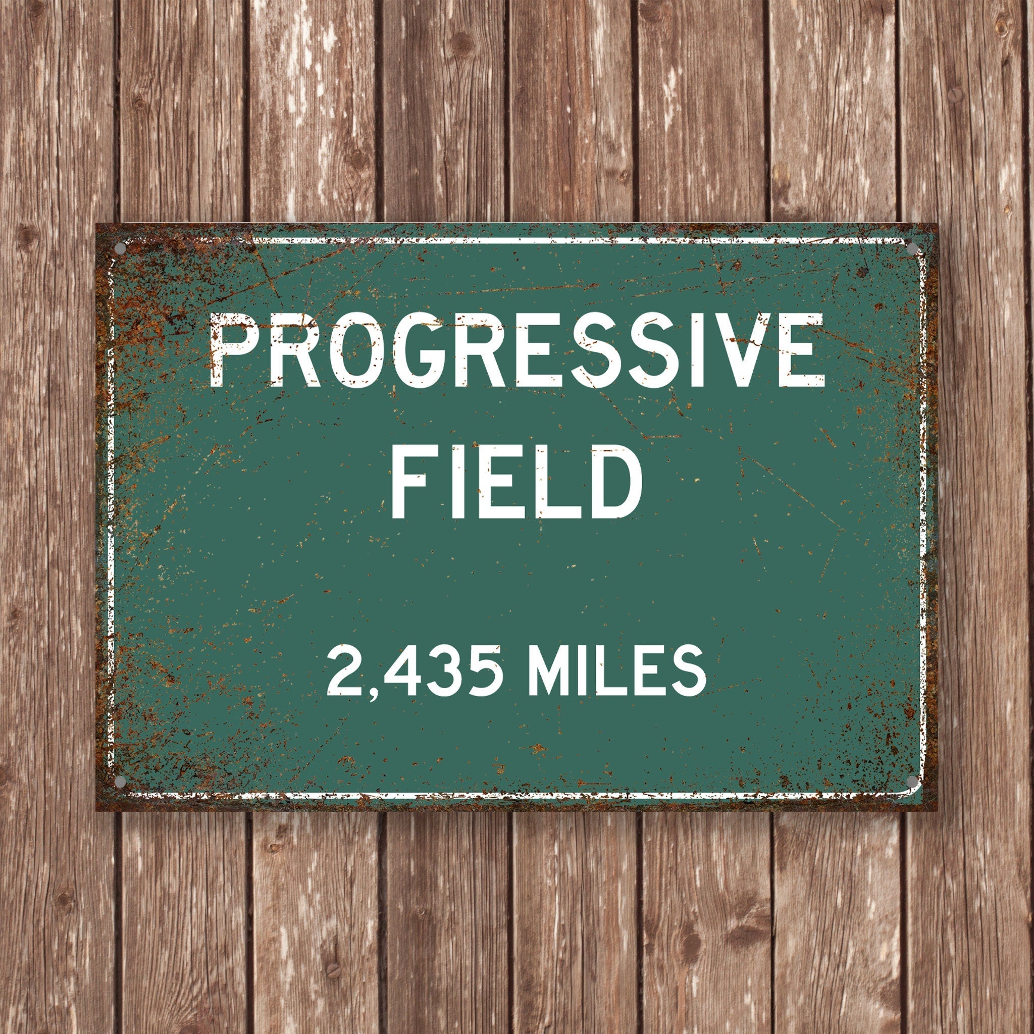 PERSONALIZED PROGRESSIVE FIELD Distance Sign, Progressive Field, Progressive Field Miles, Cleveland Sign, Cleveland gift, Cleveland Souvenir