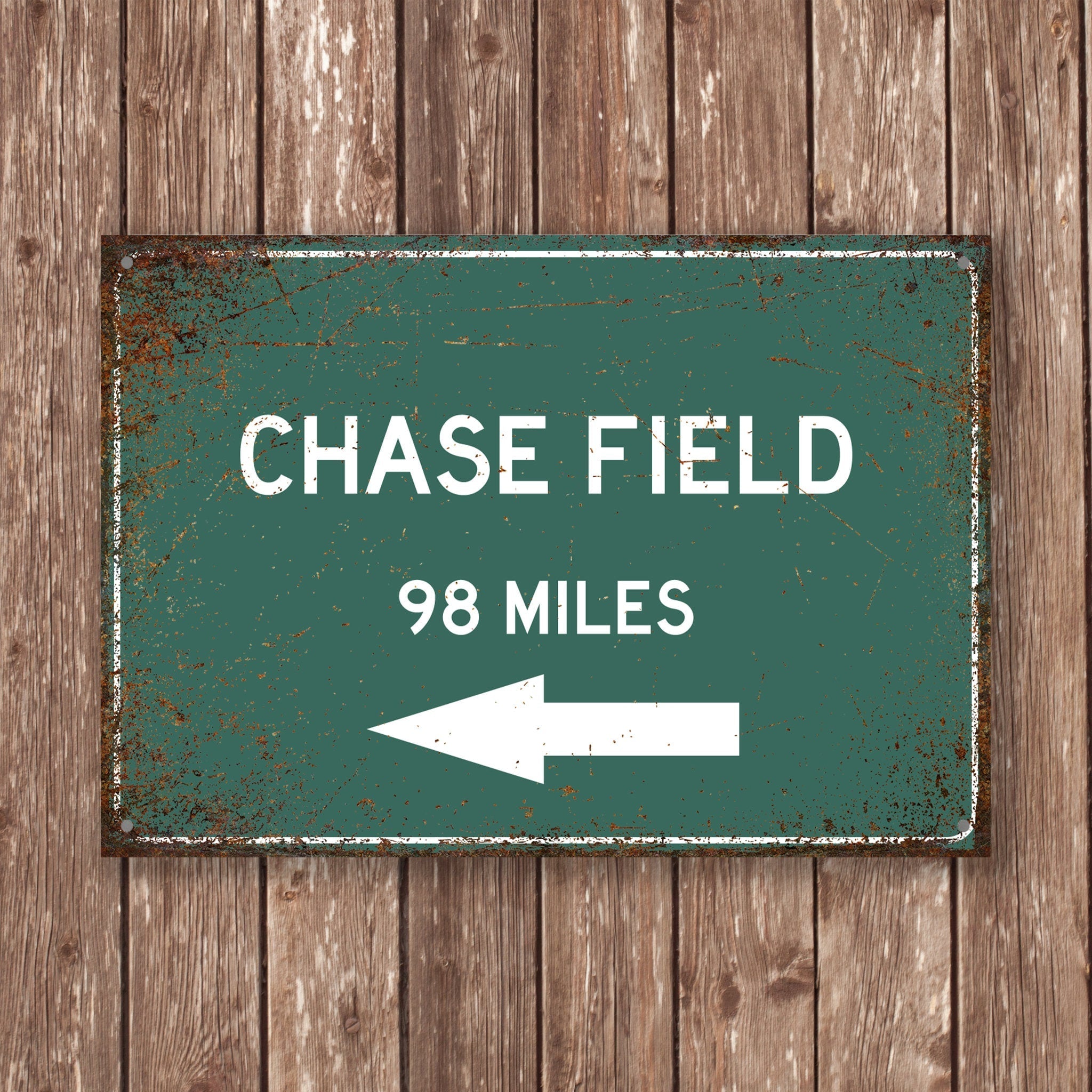 PERSONALIZED CHASE FIELD Distance Sign, Chase Field Sign, Chase Field Miles, Arizona Sign, Arizona gift, Arizona Souvenir