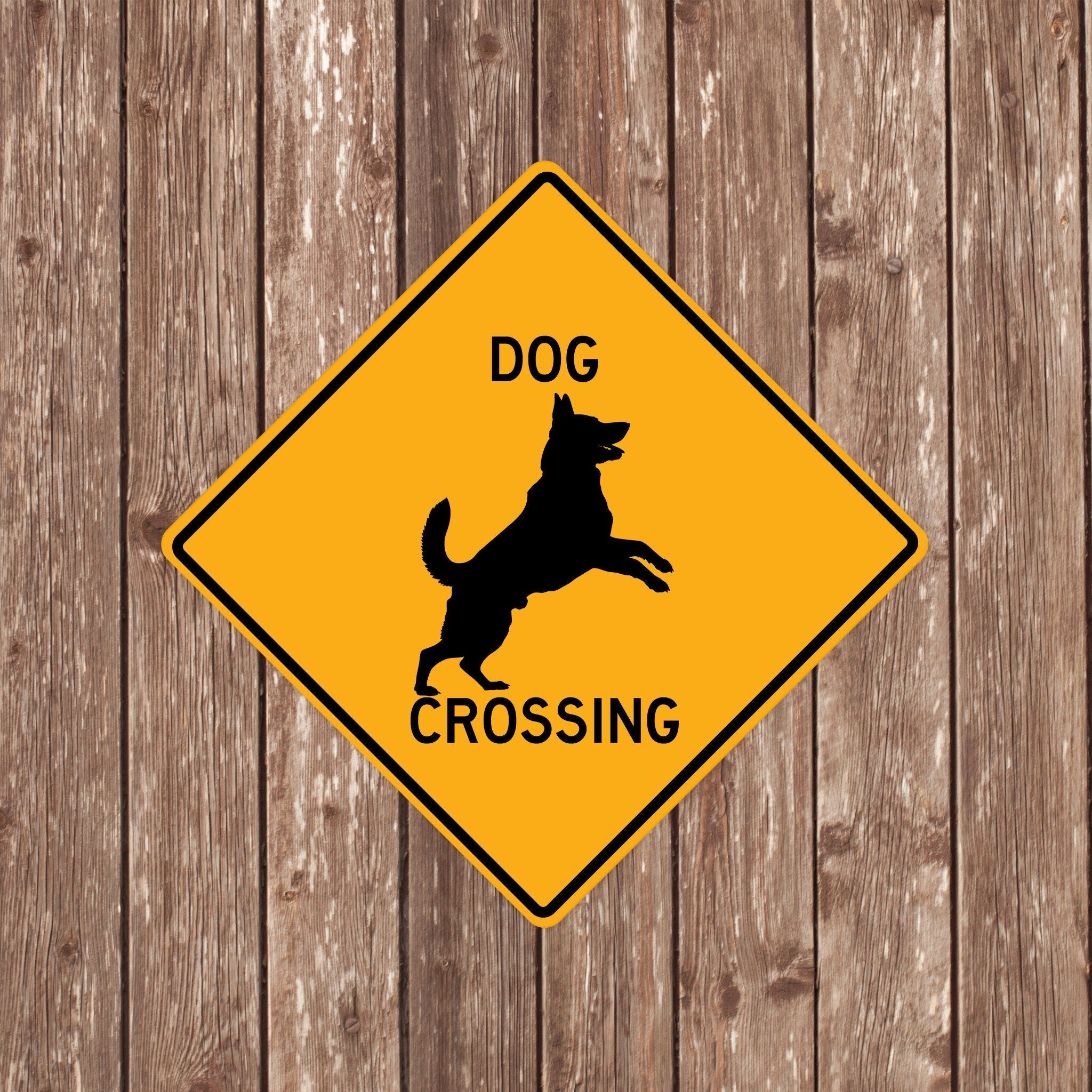 DOG CROSSING SIGN - Dog Crossing Signs, Dogs, Warning Dog Crossing, Dog Signs, Dog Decor, Dog Xing, Yellow Sign, Dogs Crossing sign