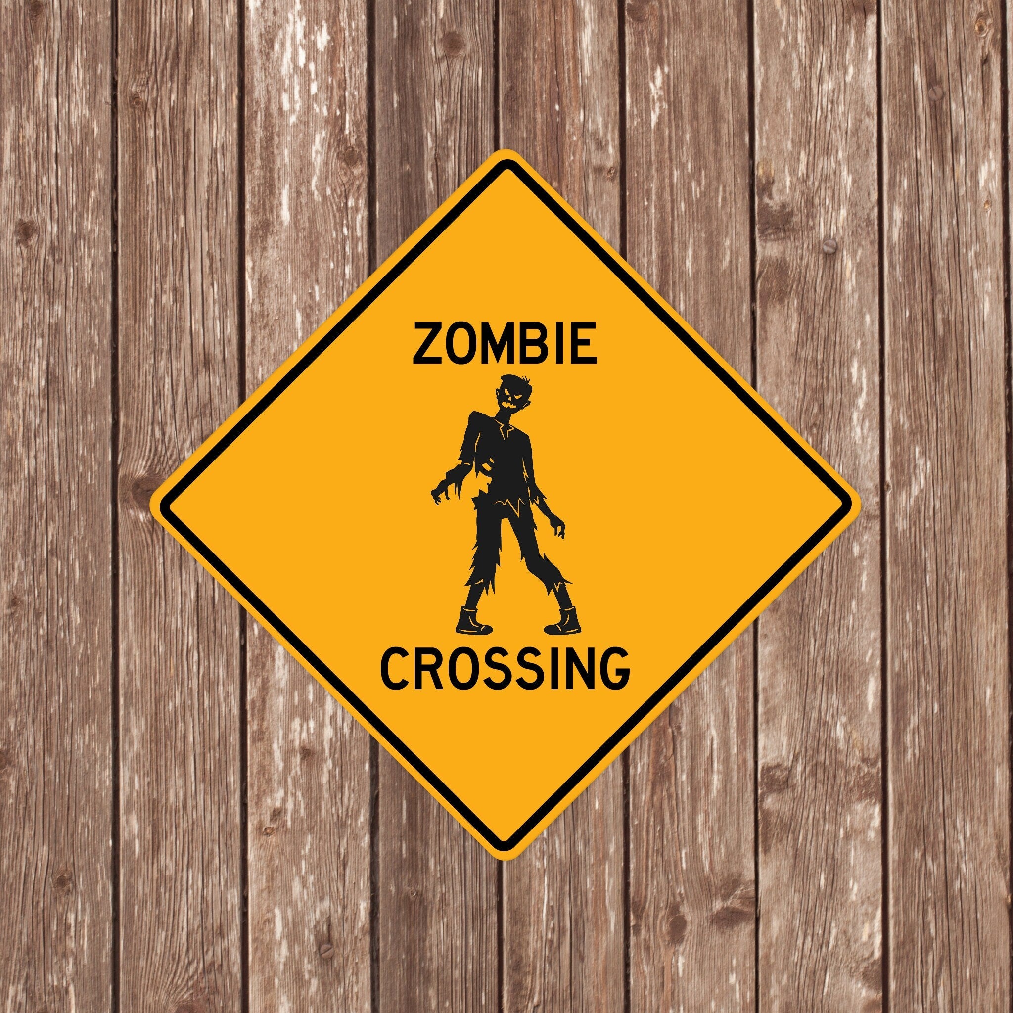 Wood Zombie Sign sale