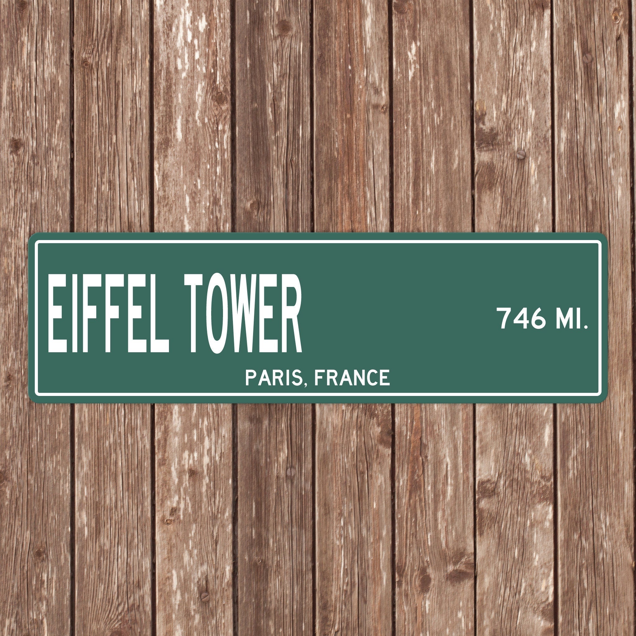 PERSONALIZED EIFFEL TOWER Sign, Eiffel Tower Distance Sign, France Gift, Paris Gifts, Eiffel Tower Souvenir