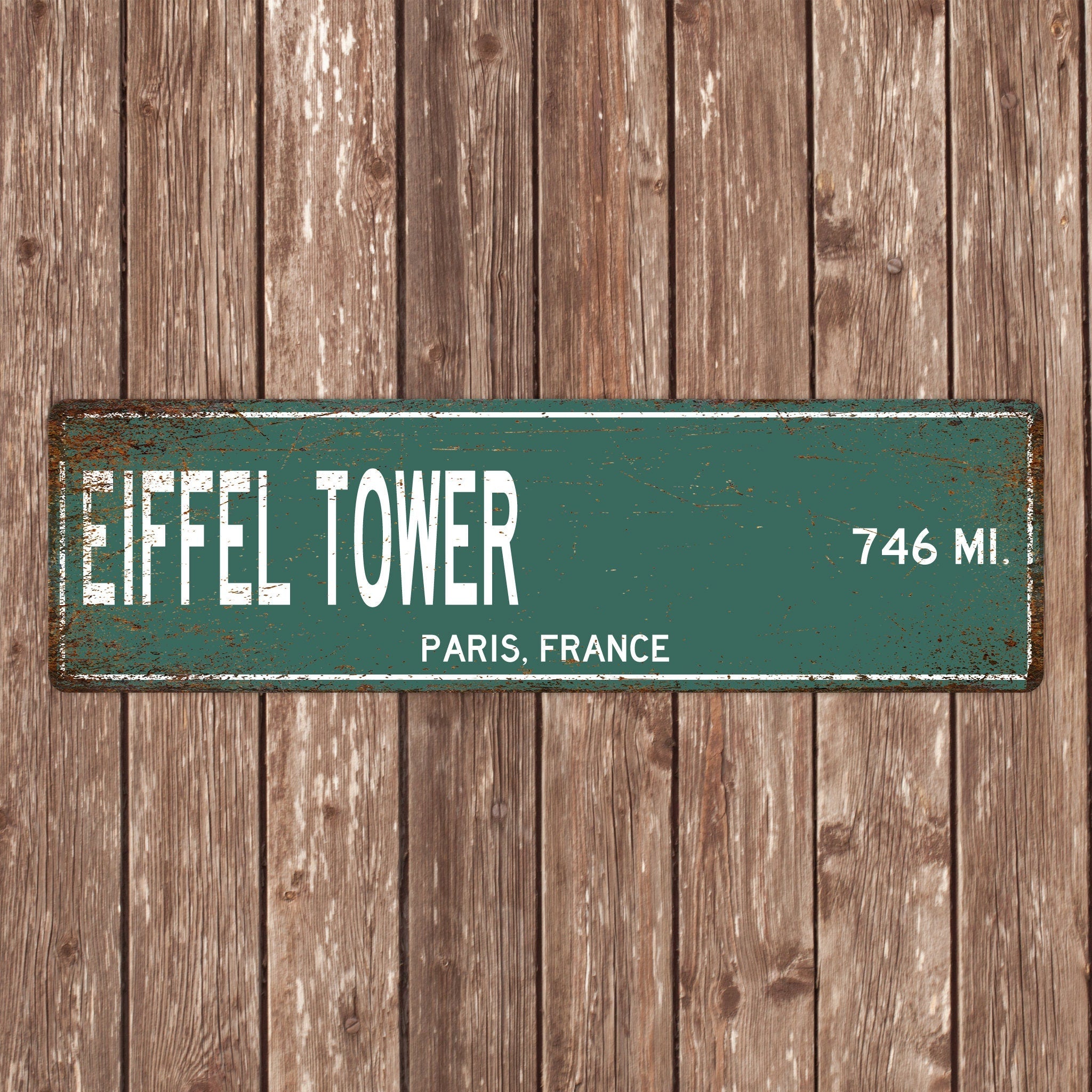 PERSONALIZED EIFFEL TOWER Sign, Eiffel Tower Distance Sign, France Gift, Paris Gifts, Eiffel Tower Souvenir