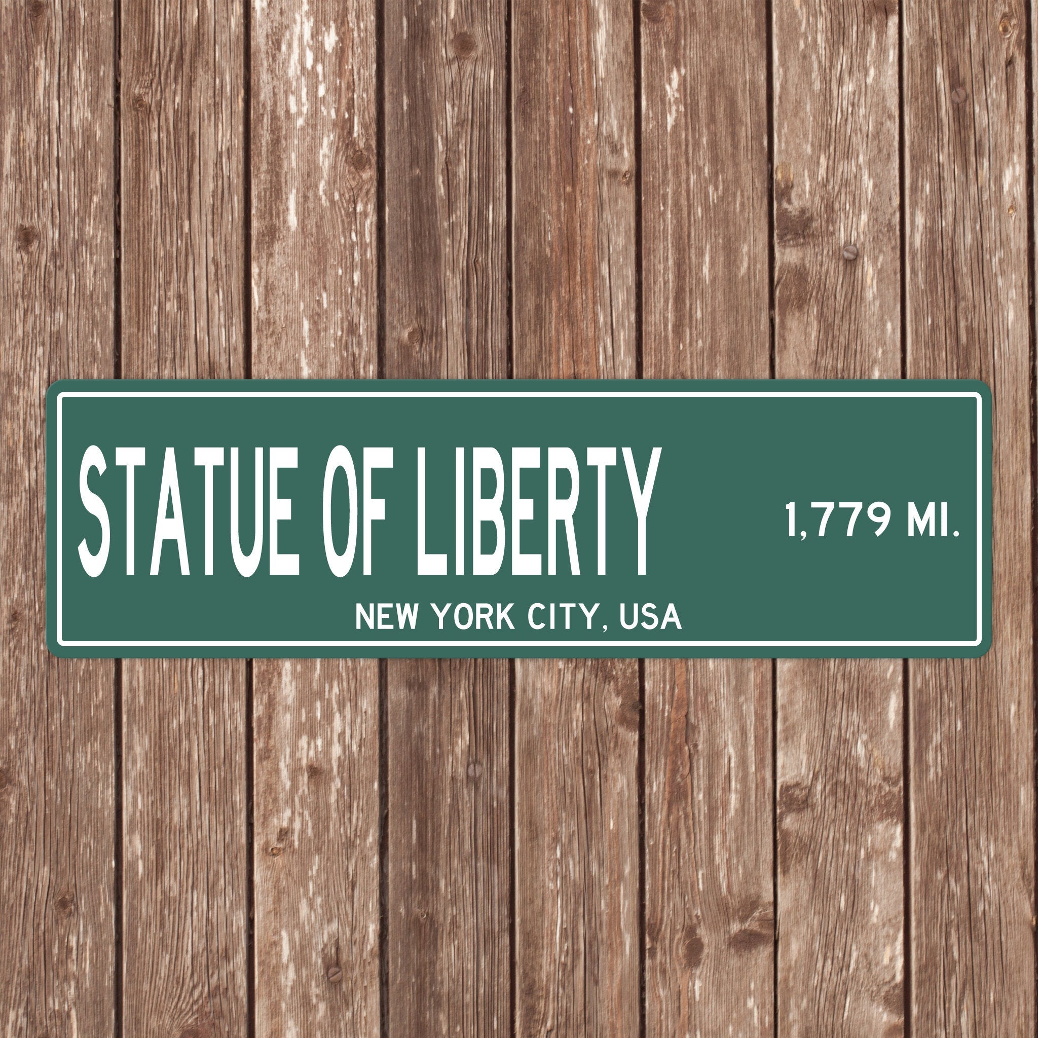 PERSONALIZED STATUE of LIBERTY Sign, Statue Of Liberty Distance Sign, usa Gift, New York Gifts, Statue Of Liberty Souvenir