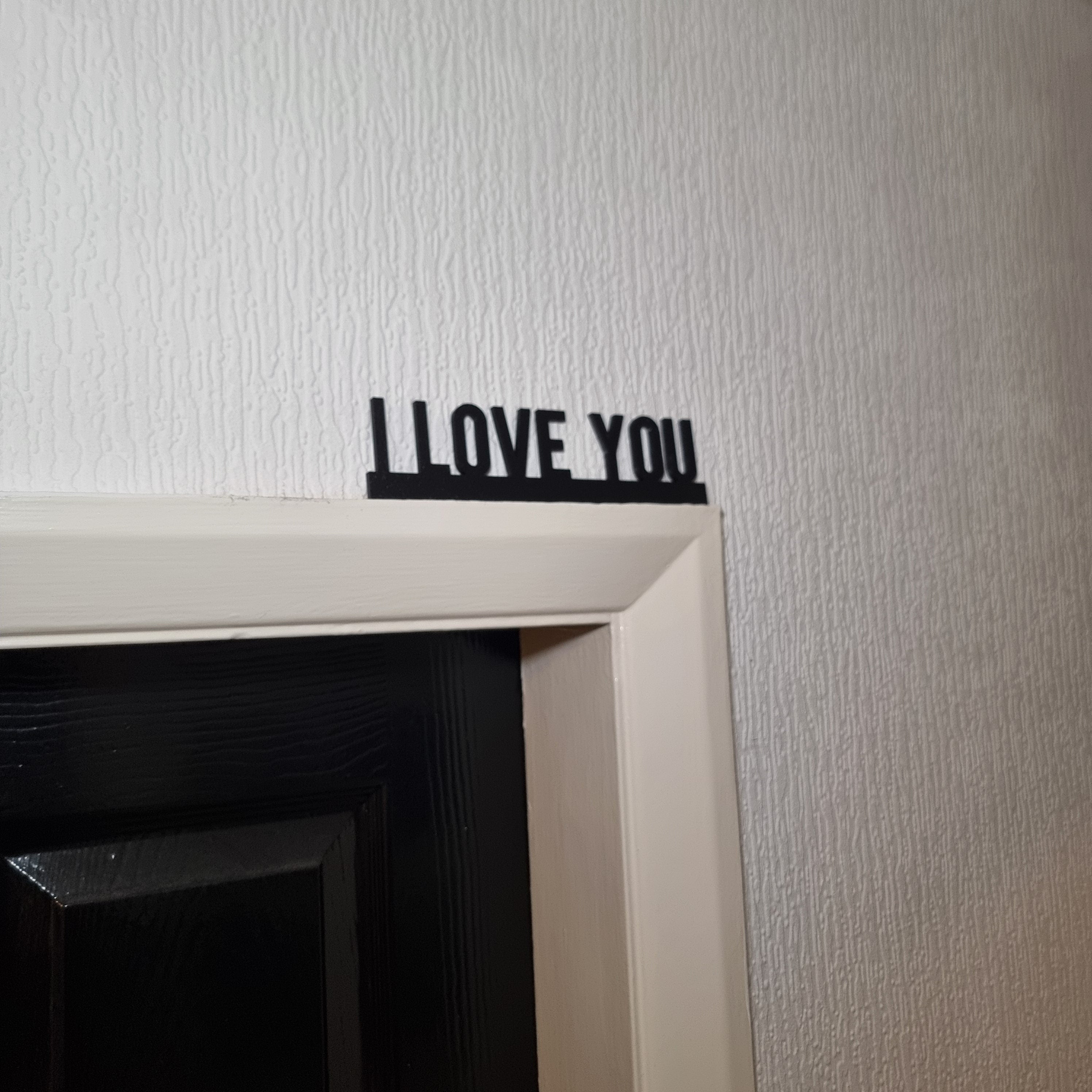 I Love You Door topper, shelf decor, wall decor, quirky home interior decor, quirky gift, door decoration