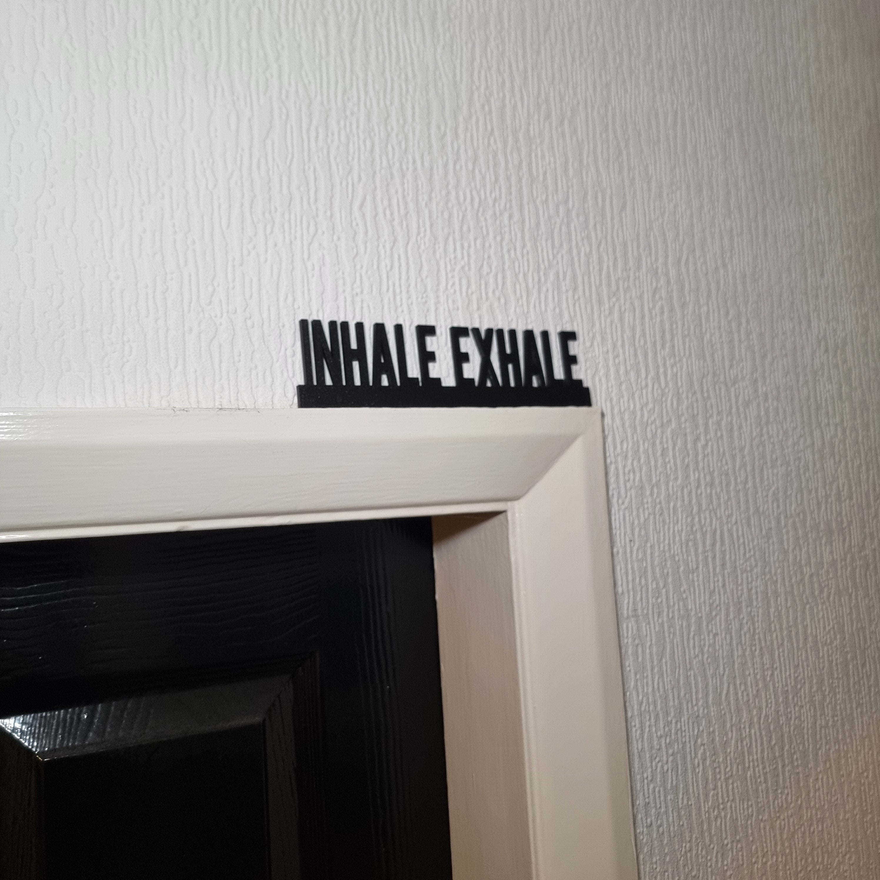 Inhale Exhale Door topper, shelf decor, wall decor, quirky home interior decor, quirky gift, door decoration