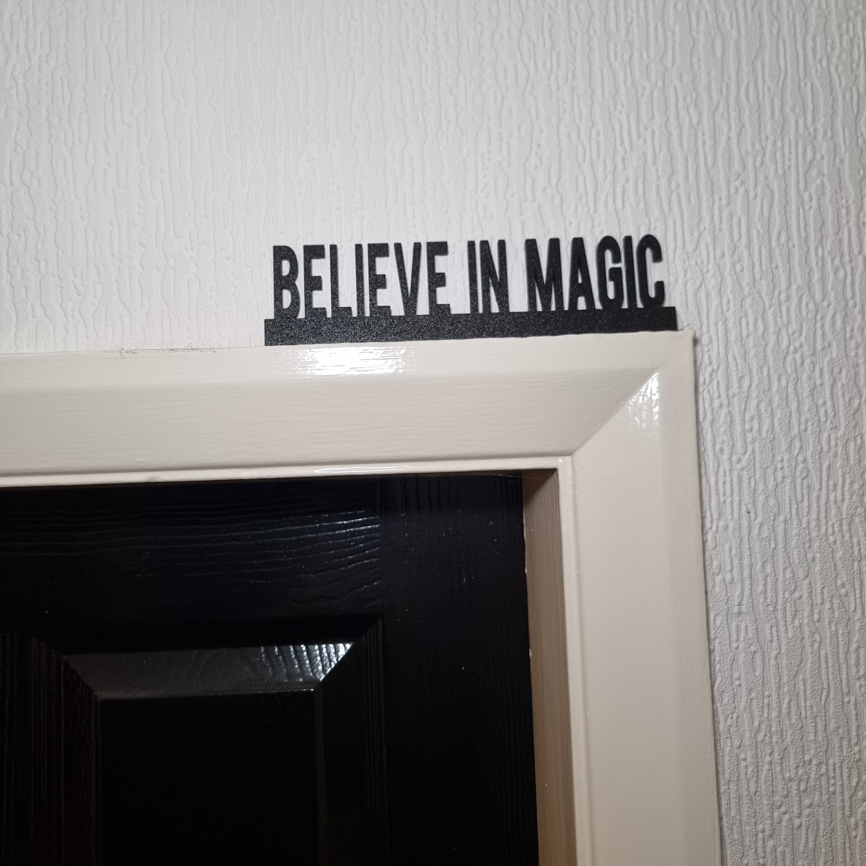 Believe in Magic Door topper, shelf decor, wall decor, quirky home interior decor, quirky gift, door decoration