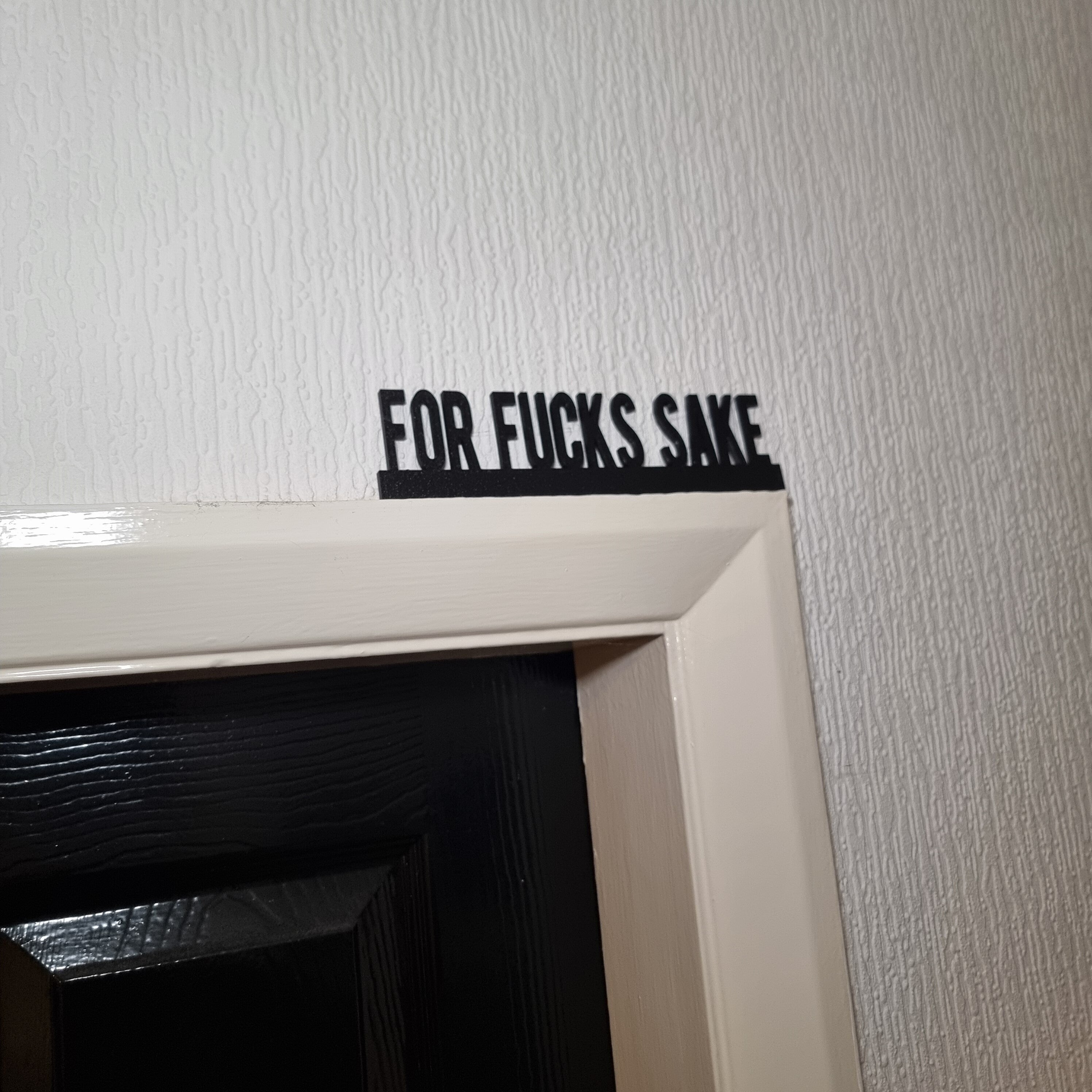 For Fucks Sake Door topper, shelf decor, wall decor, quirky home interior decor, quirky gift, door decoration