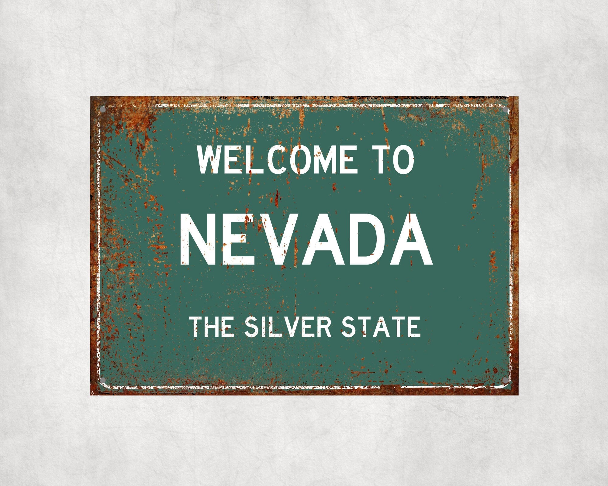 Welcome to Nevada Sign, Nevada Metal Sign, Nevada Gift, Nevada Gifts, Nevada Souvenir, Nevada Silver State