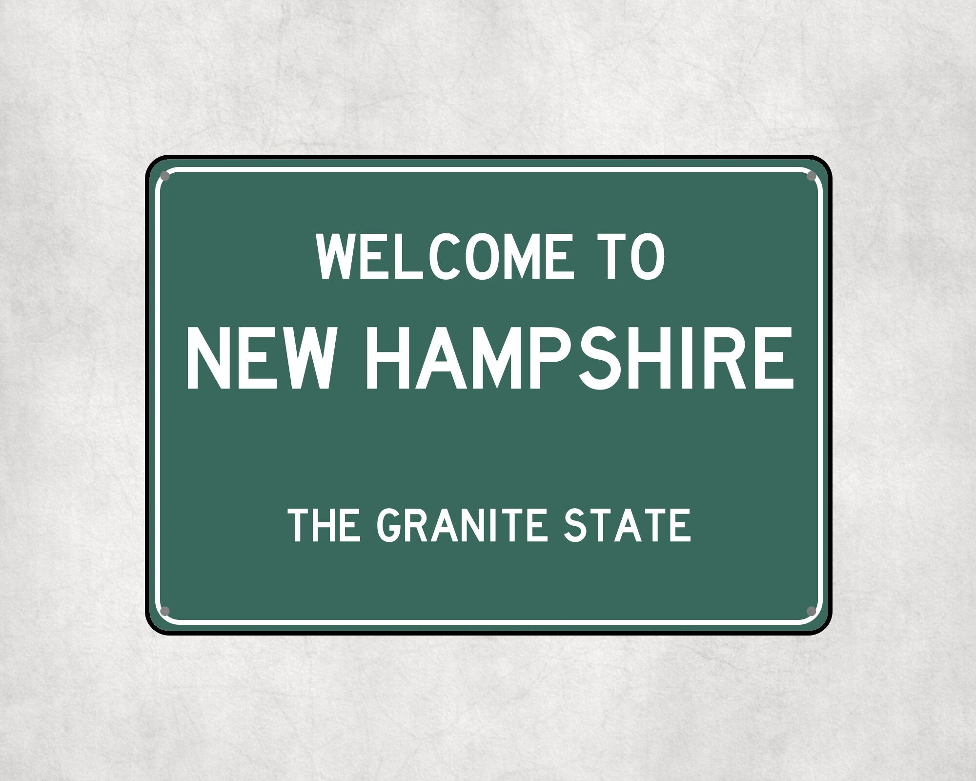 Welcome to New Hampshire Sign, New Hampshire Metal Sign, New Hampshire Gift, New Hampshire Gifts, New Hampshire Granite State