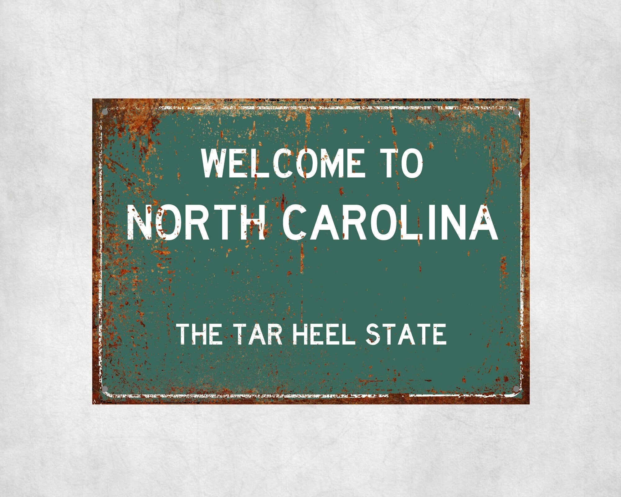 Welcome to North Carolina Sign, North Carolina Metal Sign, North Carolina Gift, North Carolina Gifts, North Carolina Tar Heel State