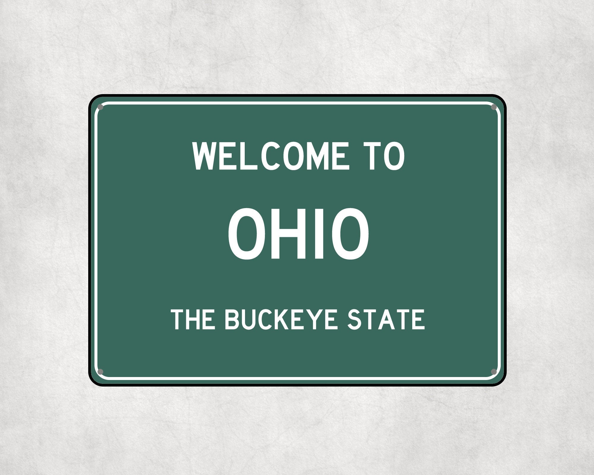 Welcome to Ohio Sign, Ohio Metal Sign, Ohio Gift, Ohio Gifts, Ohio Souvenir, Ohio Buckeye State