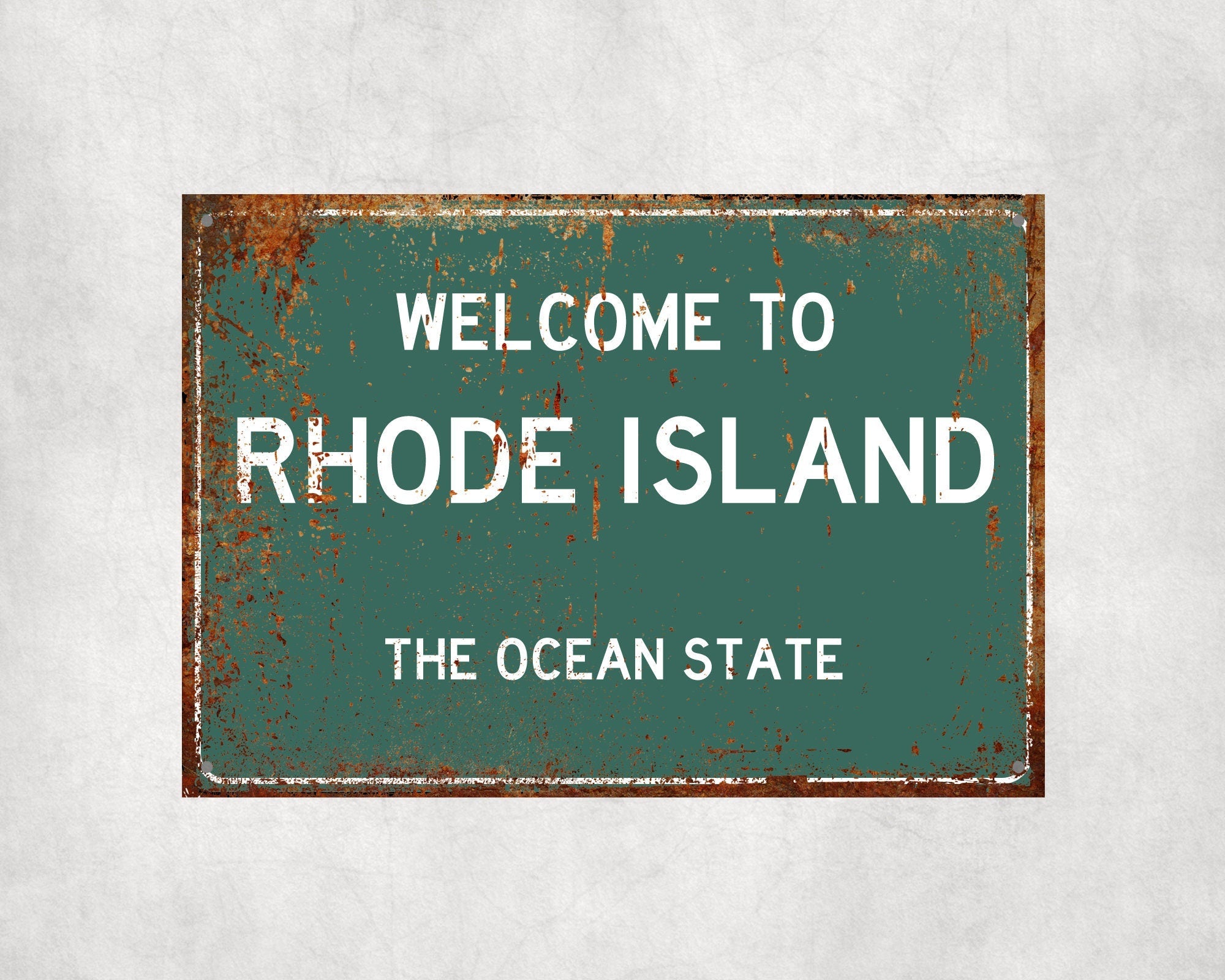 Welcome to Rhode Island Sign, Rhode Island Metal Sign, Rhode Island Gift, Rhode Island Gifts, Rhode Island Ocean State