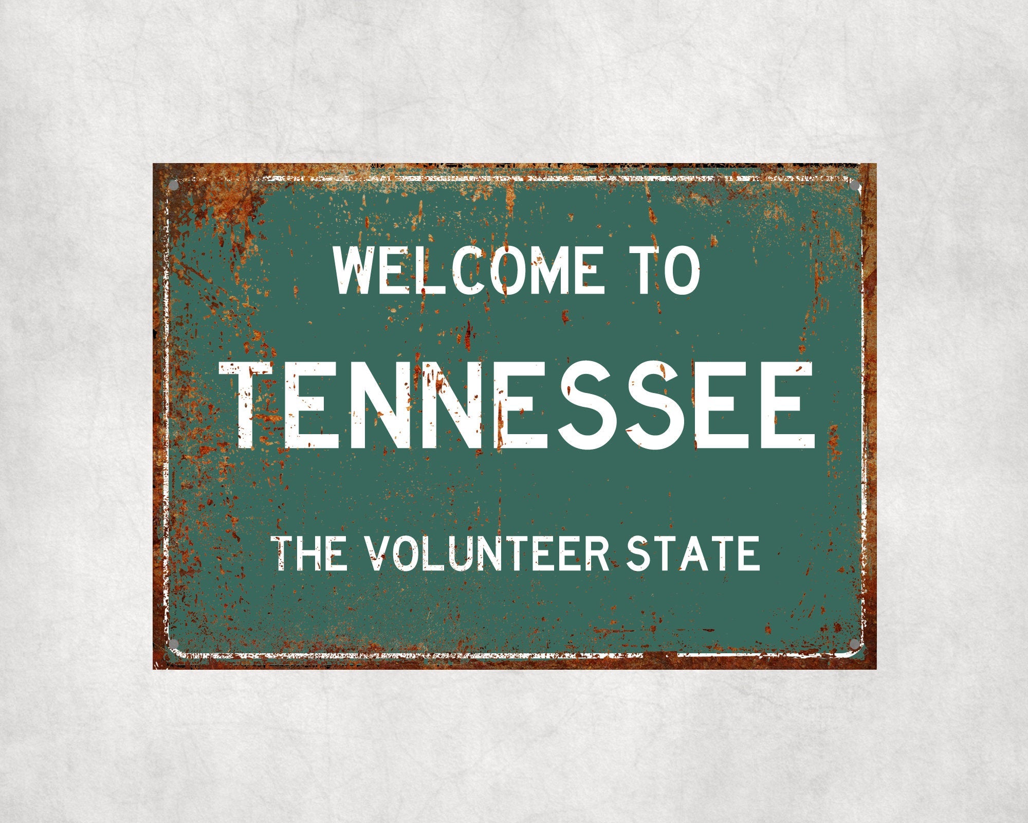 Welcome to Tennessee Sign, Tennessee Metal Sign, Tennessee Gift, Tennessee Gifts, Tennessee Souvenir, Tennessee Volunteer State