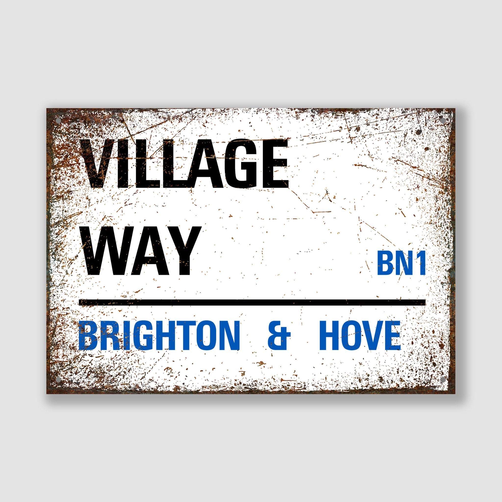 Brighton & Hove - Village Way, Street Sign, Brighton gift, Brighton Souvenir, Brighton Keepsake, Brighton Road, Village Way Gift