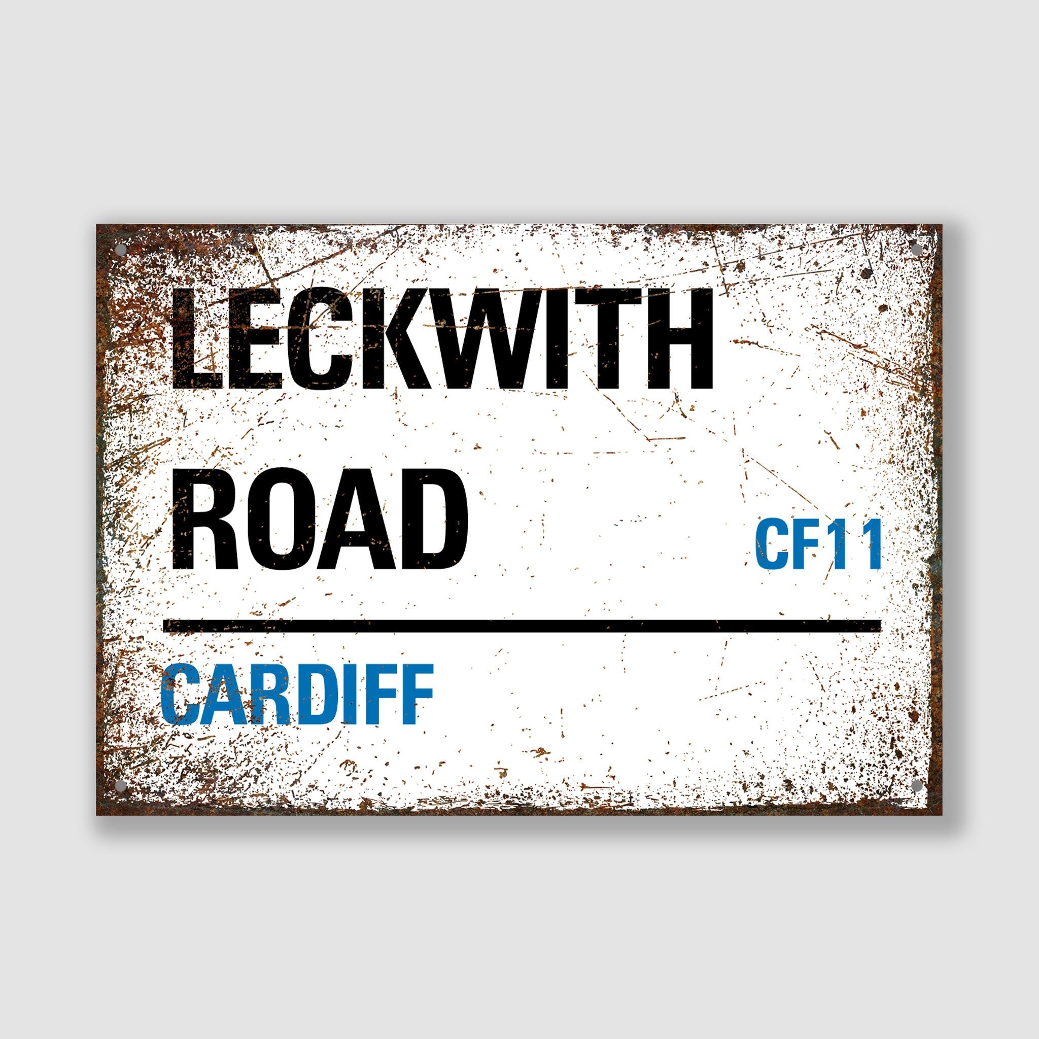 Cardiff - Leckwith Road, Street Sign, Cardiff gift, Cardiff Souvenir, Cardiff Keepsake, Cardiff Road, Leckwith Road Gift