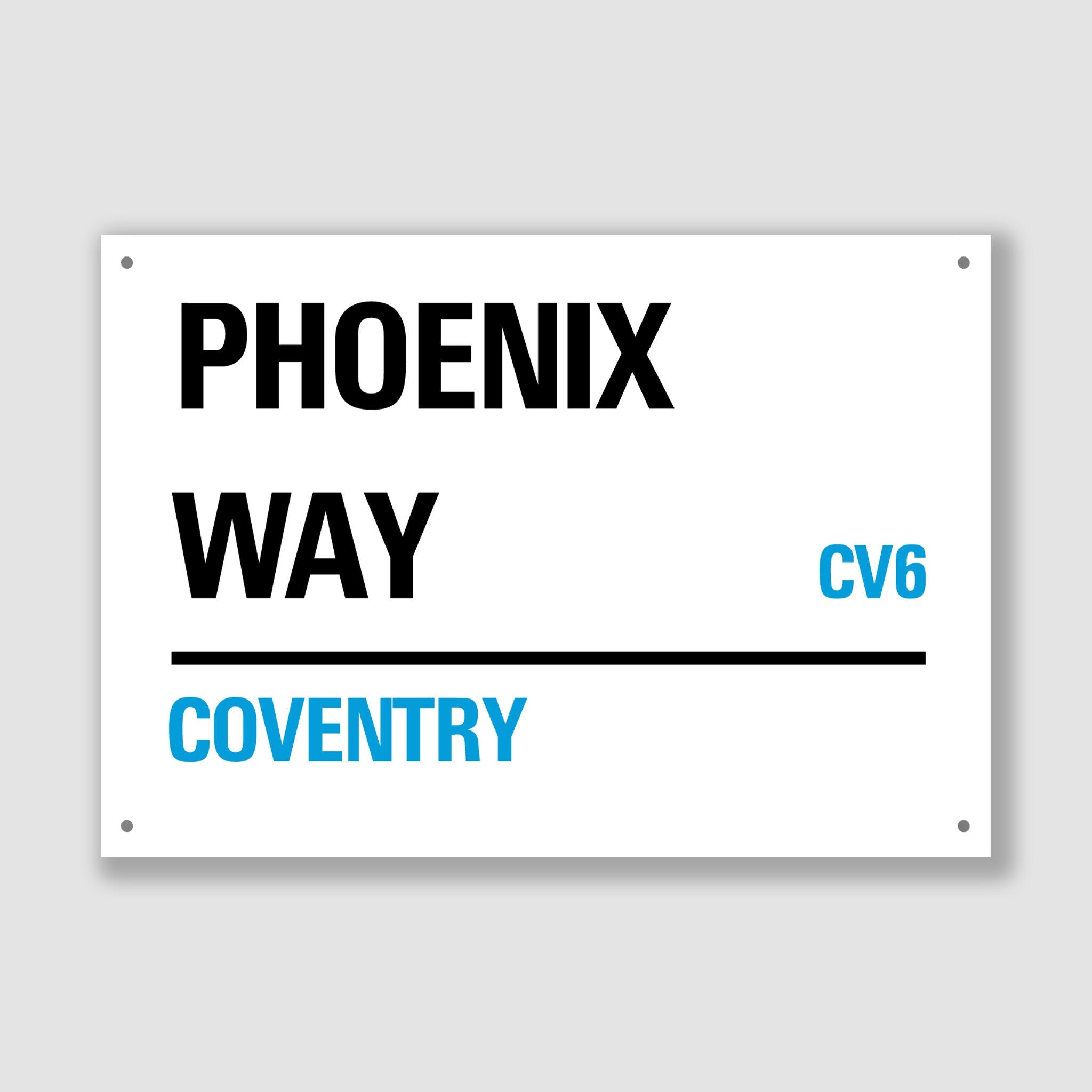 Coventry - Phoenix Way, Street Sign, Coventry gift, Coventry Souvenir, Coventry Keepsake, Coventry Road, Phoenix Way Gift