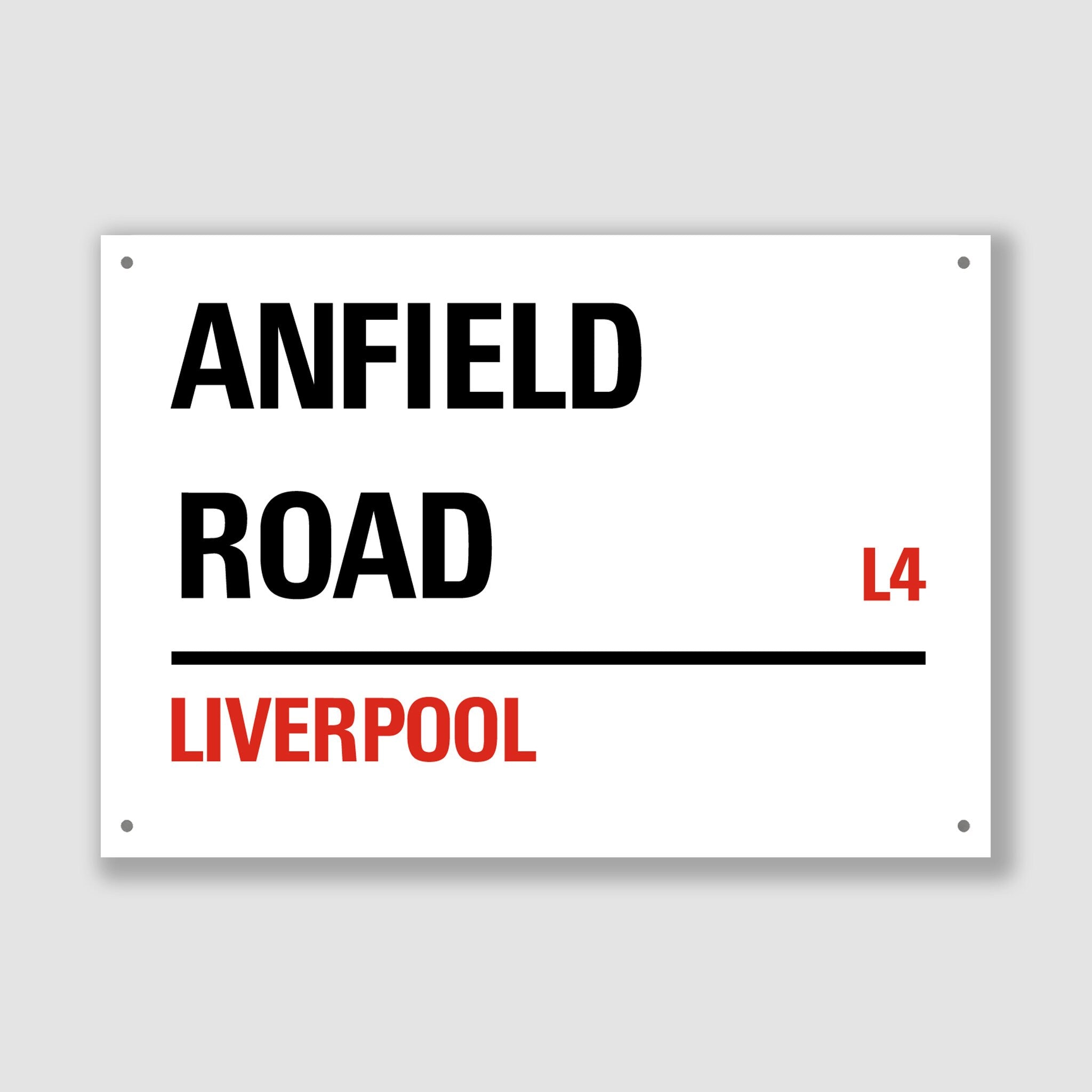 Liverpool - Anfield Road, Street Sign, Liverpool gift, Liverpool Souvenir, Liverpool Keepsake, Liverpool Road, Anfield Road Gift