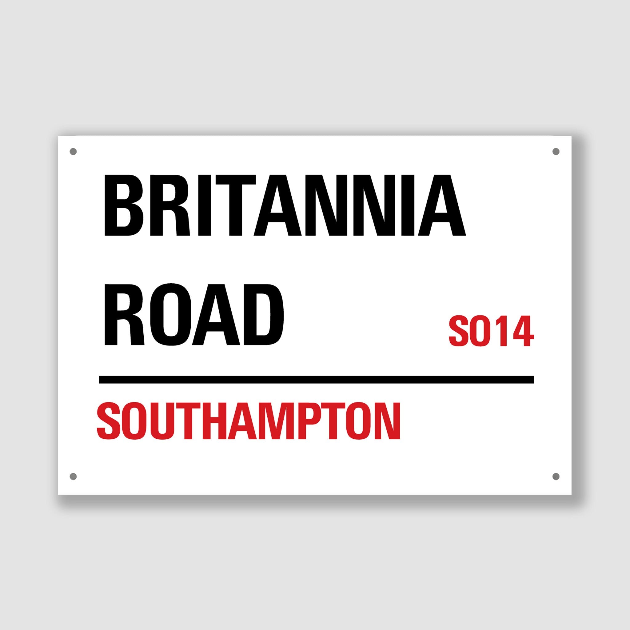 Southampton - Britannia Road, Street Sign, Southampton gift, Southampton Souvenir, Southampton Keepsake, Southampton Britannia Road