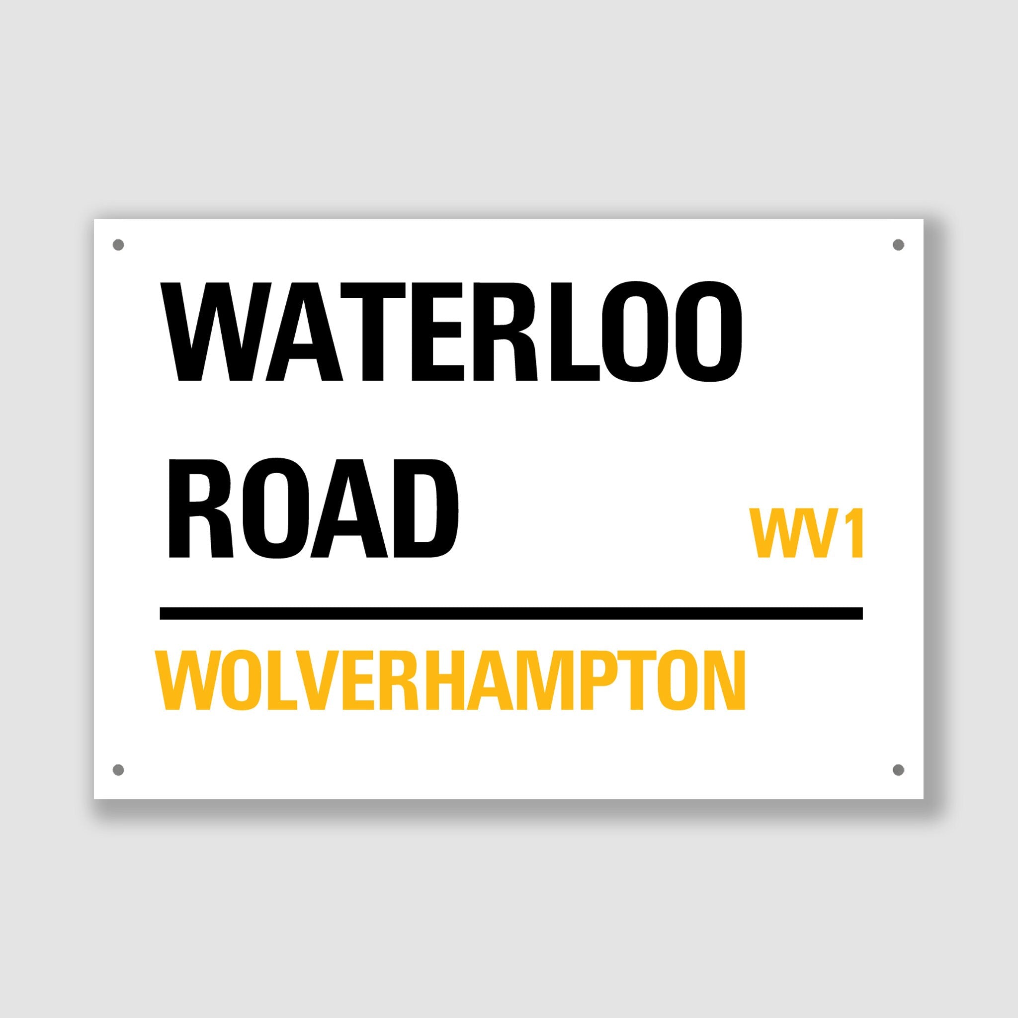 Wolverhampton - Waterloo Road, Street Sign, Wolverhampton gift, Wolverhampton Souvenir, Wolverhampton Keepsake, Wolverhampton Waterloo Road