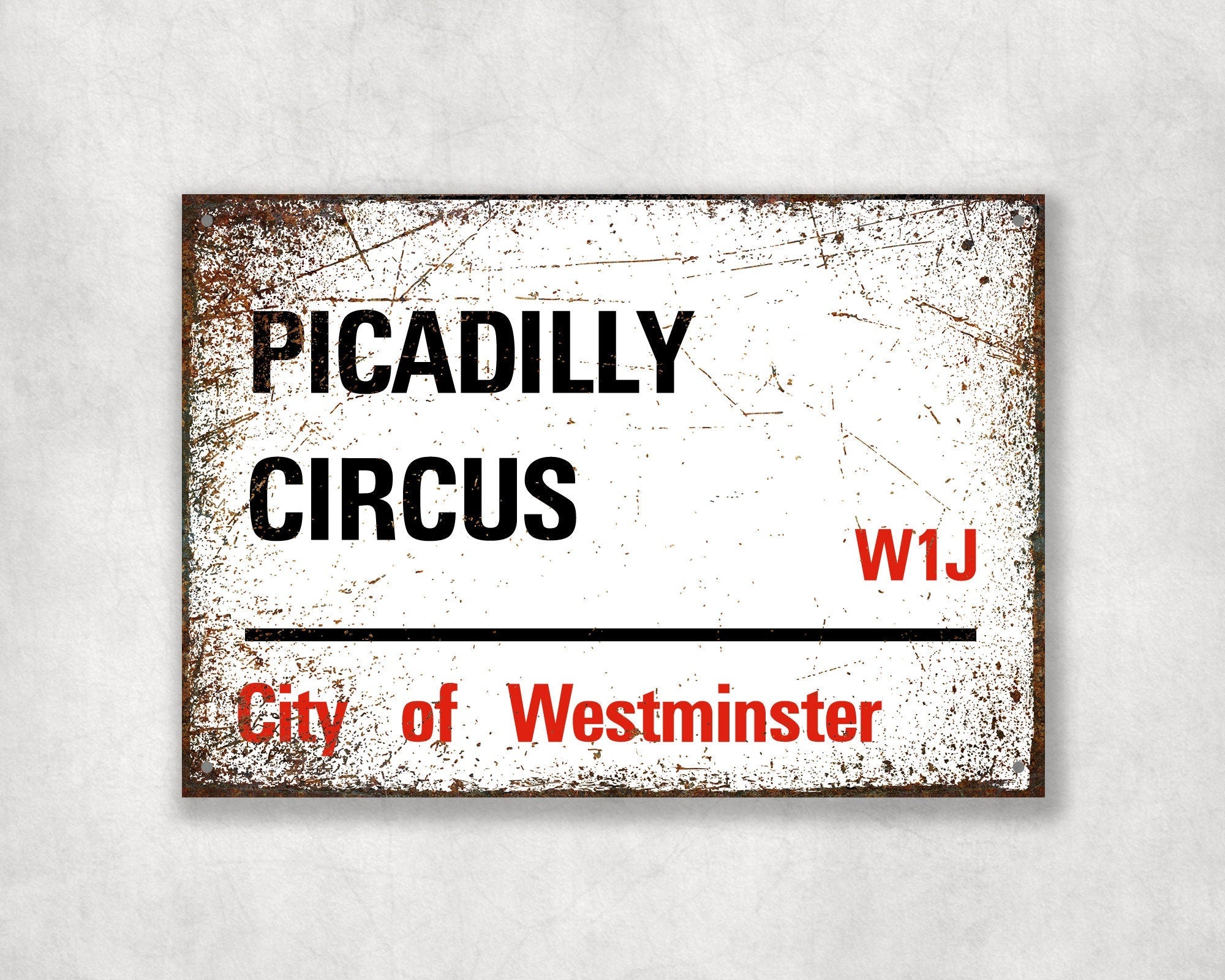 Picadilly Circus - City of Westminster, Street Sign, Picadilly Circus gift, Picadilly Circus Souvenir, Picadilly Circus Keepsake,