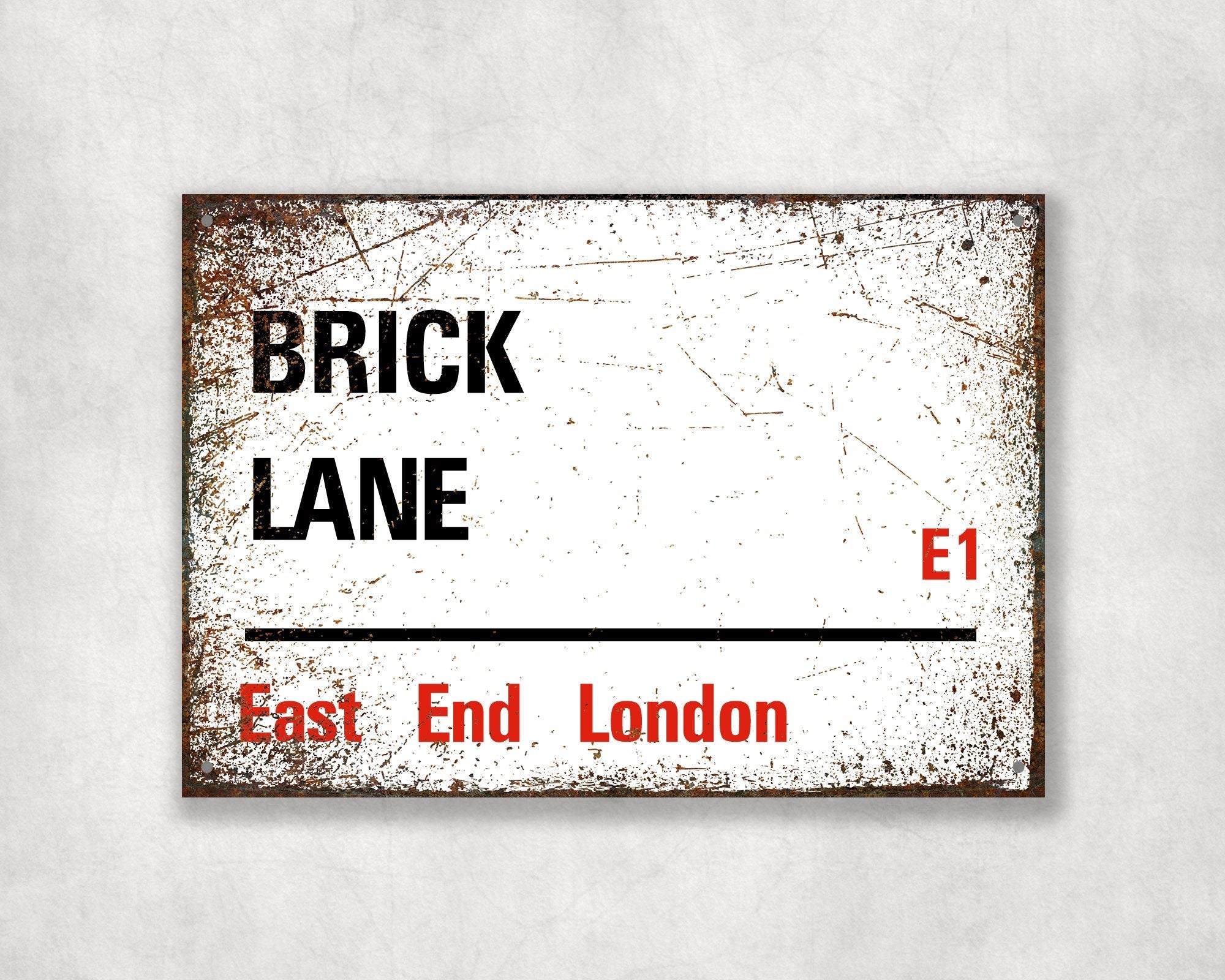 Brick Lane - East End London, Street Sign, Brick Lane gift, Brick Lane Souvenir, Brick Lane Keepsake, London Gifts