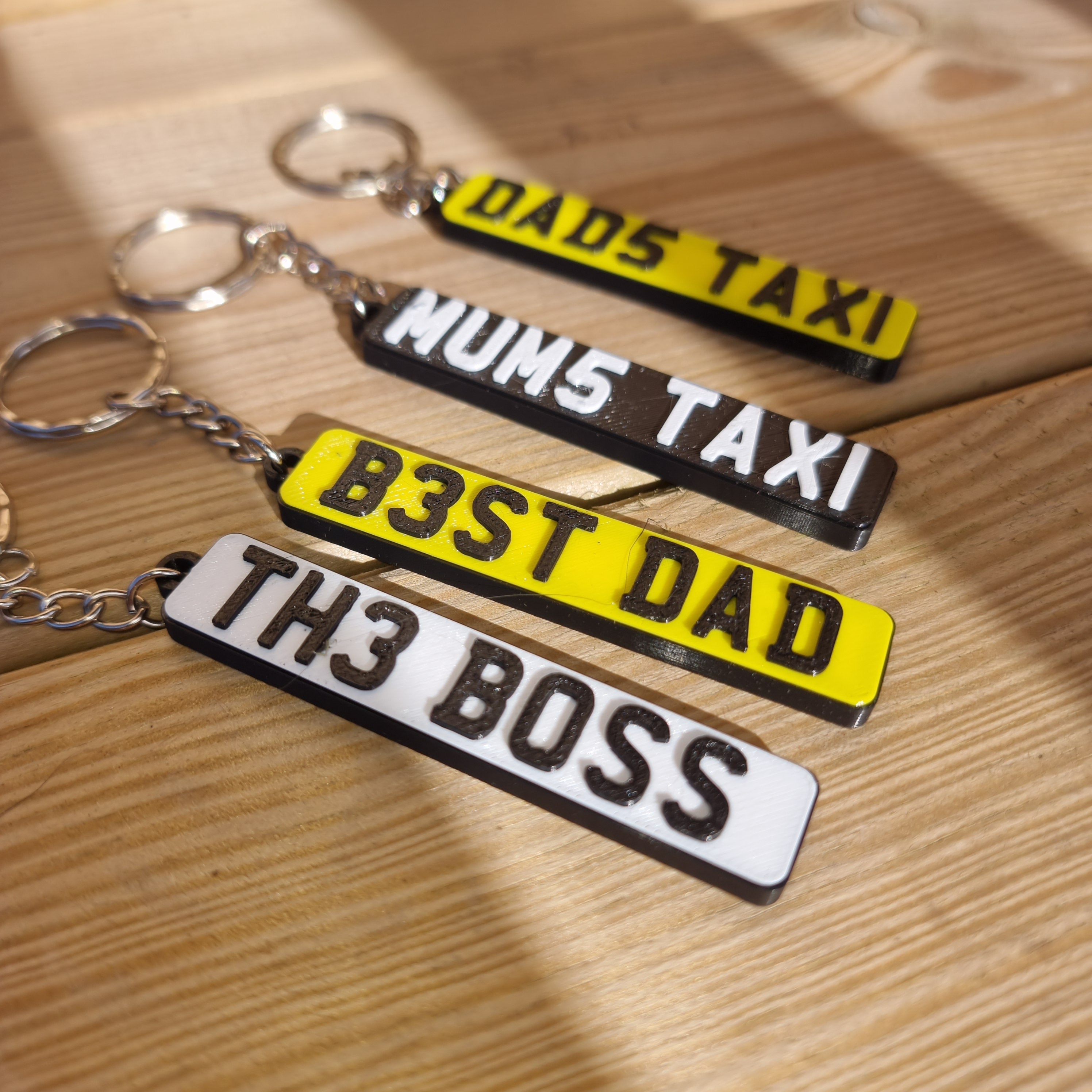 Personalised 3D Keyring Number Plate License Plate Keyring Unique Gift