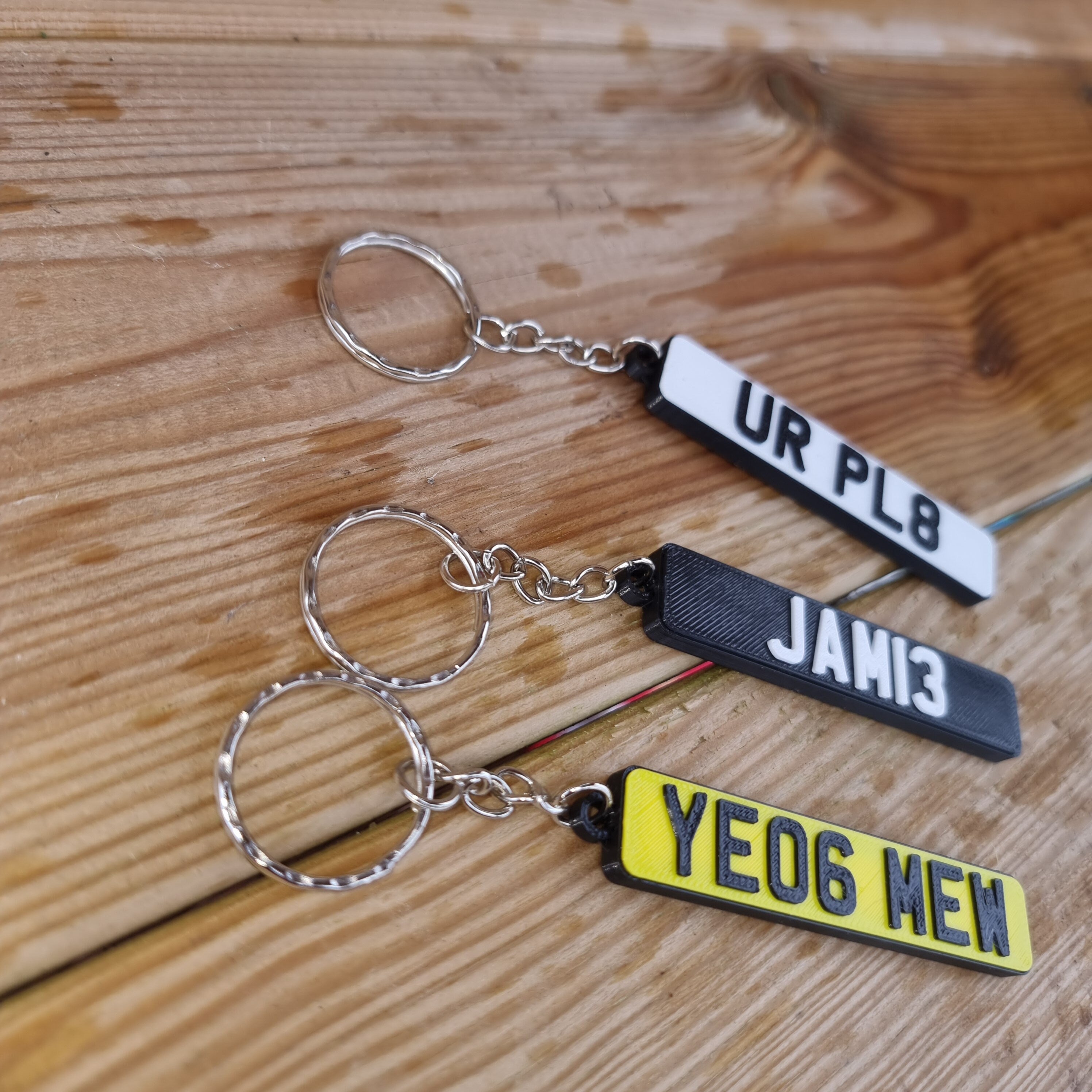 Personalised 3D Keyring Number Plate License Plate Keyring Unique Gift