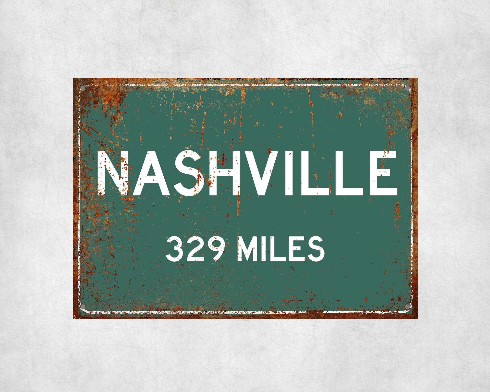 PERSONALIZED NASHVILLE Sign, Nashville City Distance Sign, City of Nashville Gift, Nashville Gifts, Nashville Souvenir, Nashville Signs