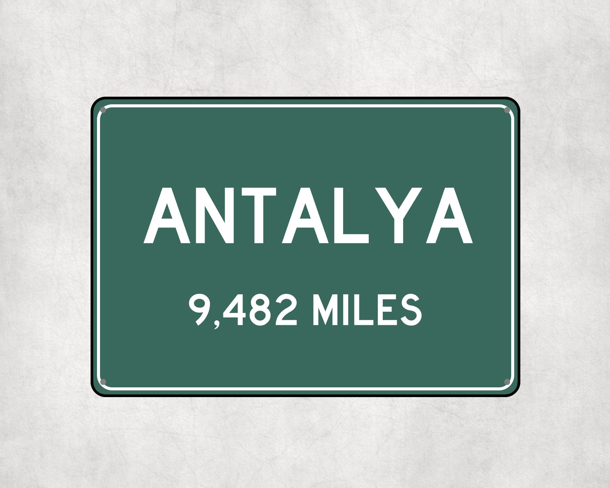 PERSONALIZED ANTALYA Sign, Antalya City Distance Sign, City of Antalya Gift, Antalya Gifts, Antalya Souvenir, Antalya Signs