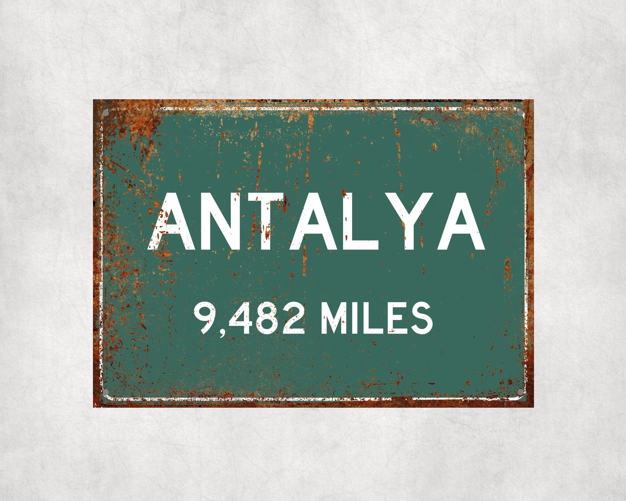 PERSONALIZED ANTALYA Sign, Antalya City Distance Sign, City of Antalya Gift, Antalya Gifts, Antalya Souvenir, Antalya Signs