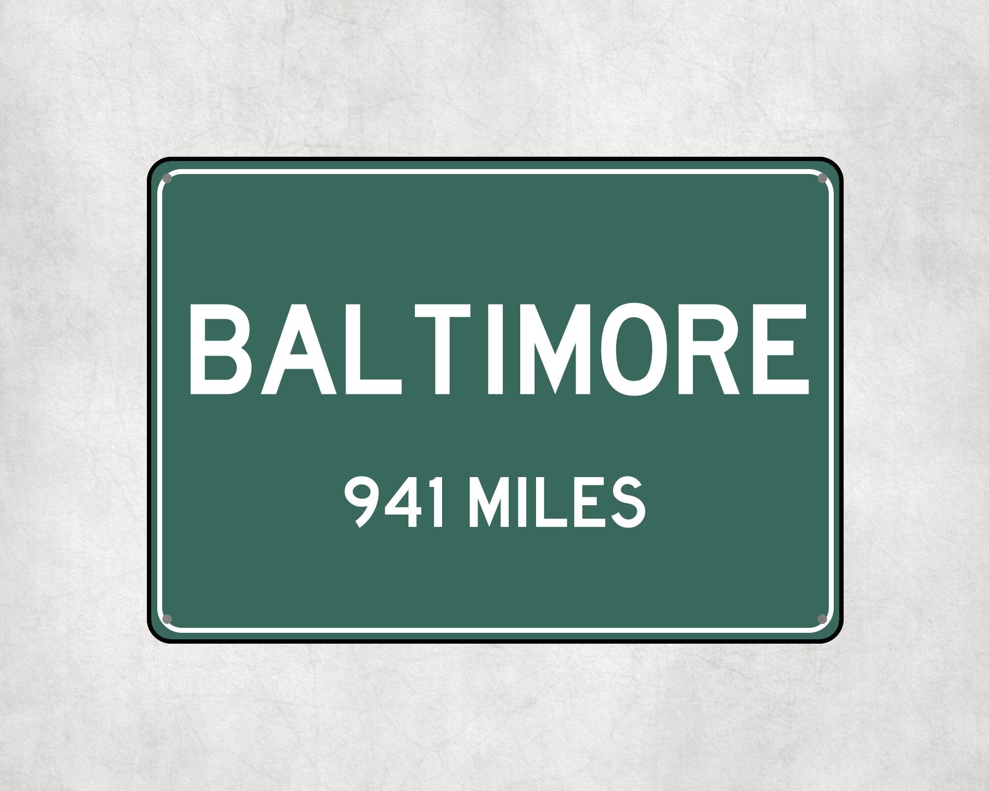 PERSONALIZED BALTIMORE Sign, Baltimore City Distance Sign, City of Baltimore Gift, Baltimore Gifts, Baltimore Souvenir, Baltimore Signs