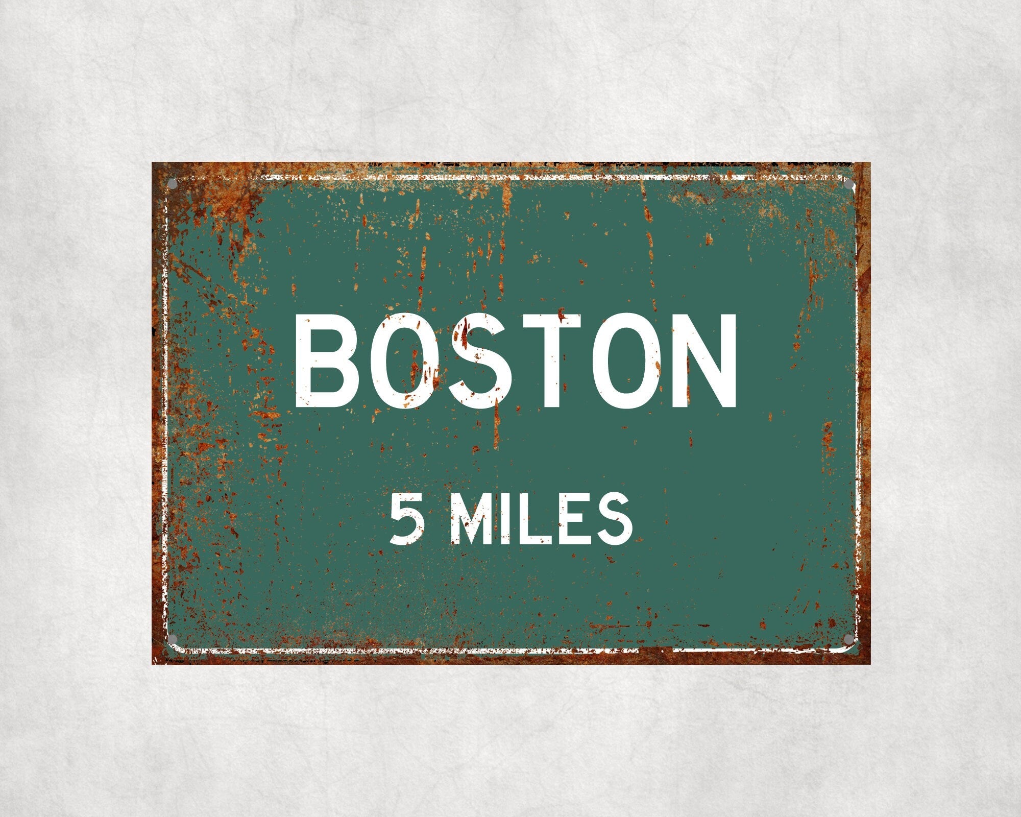 PERSONALIZED BOSTON Sign, Boston City Distance Sign, City of Boston Gift, Boston Gifts, Boston Souvenir, Boston Signs