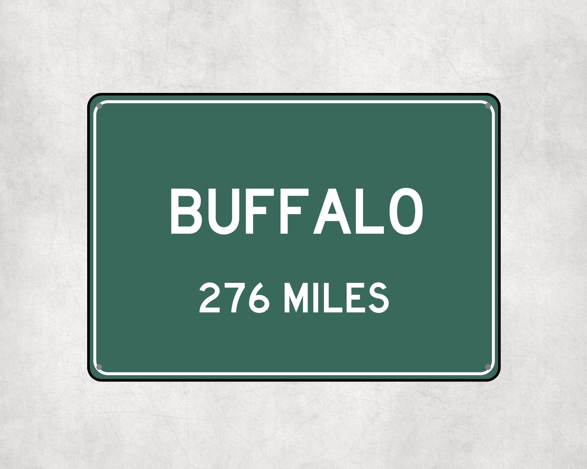 PERSONALIZED BUFFALO Sign, Buffalo City Distance Sign, City of Buffalo Gift, Buffalo Gifts, Buffalo Souvenir, Buffalo Signs