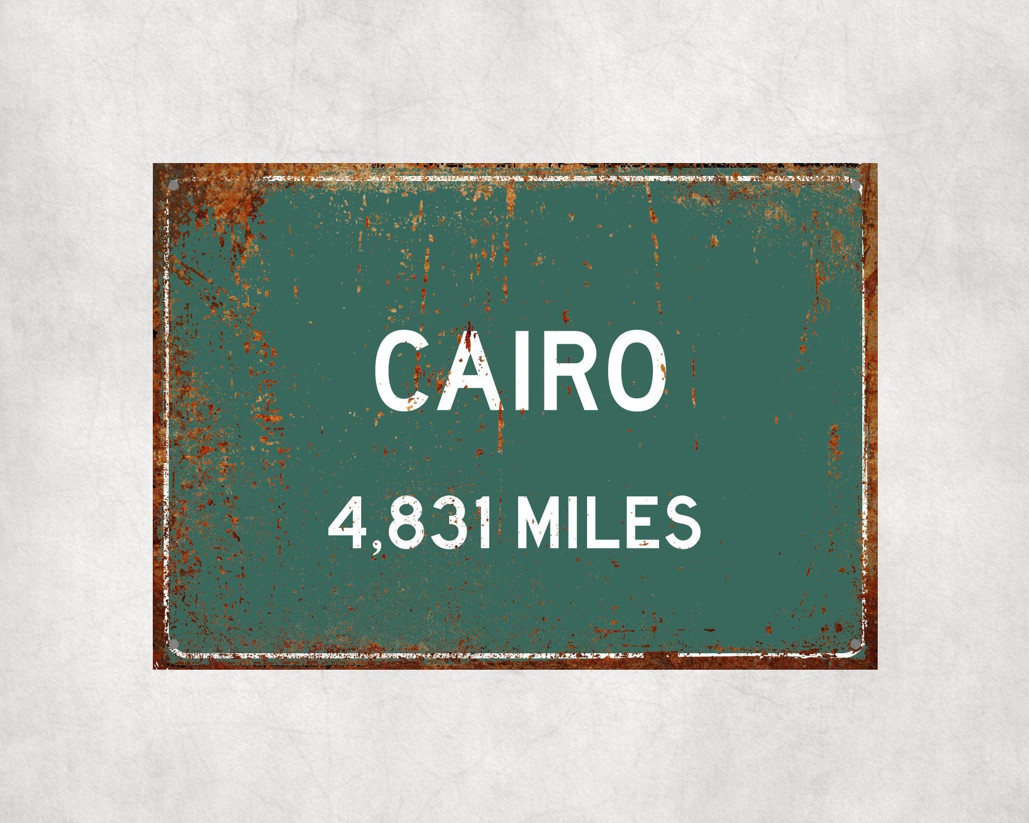 PERSONALIZED CAIRO Sign, Cairo City Distance Sign, City of Cairo Gift, Cairo Gifts, Cairo Souvenir, Cairo Signs