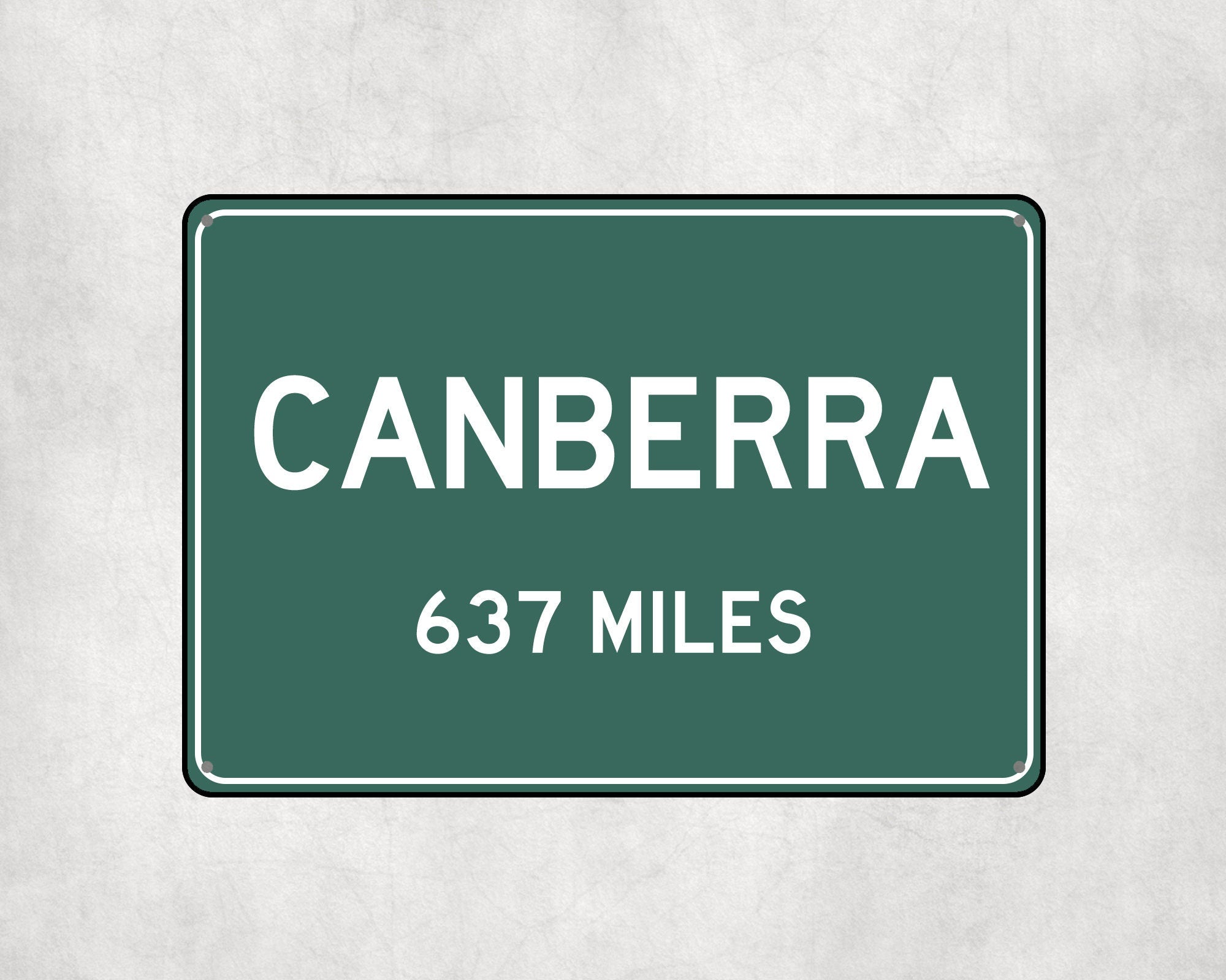 PERSONALIZED CANBERRA Sign, Canberra City Distance Sign, City of Canberra Gift, Canberra Gifts, Canberra Souvenir, Canberra Signs