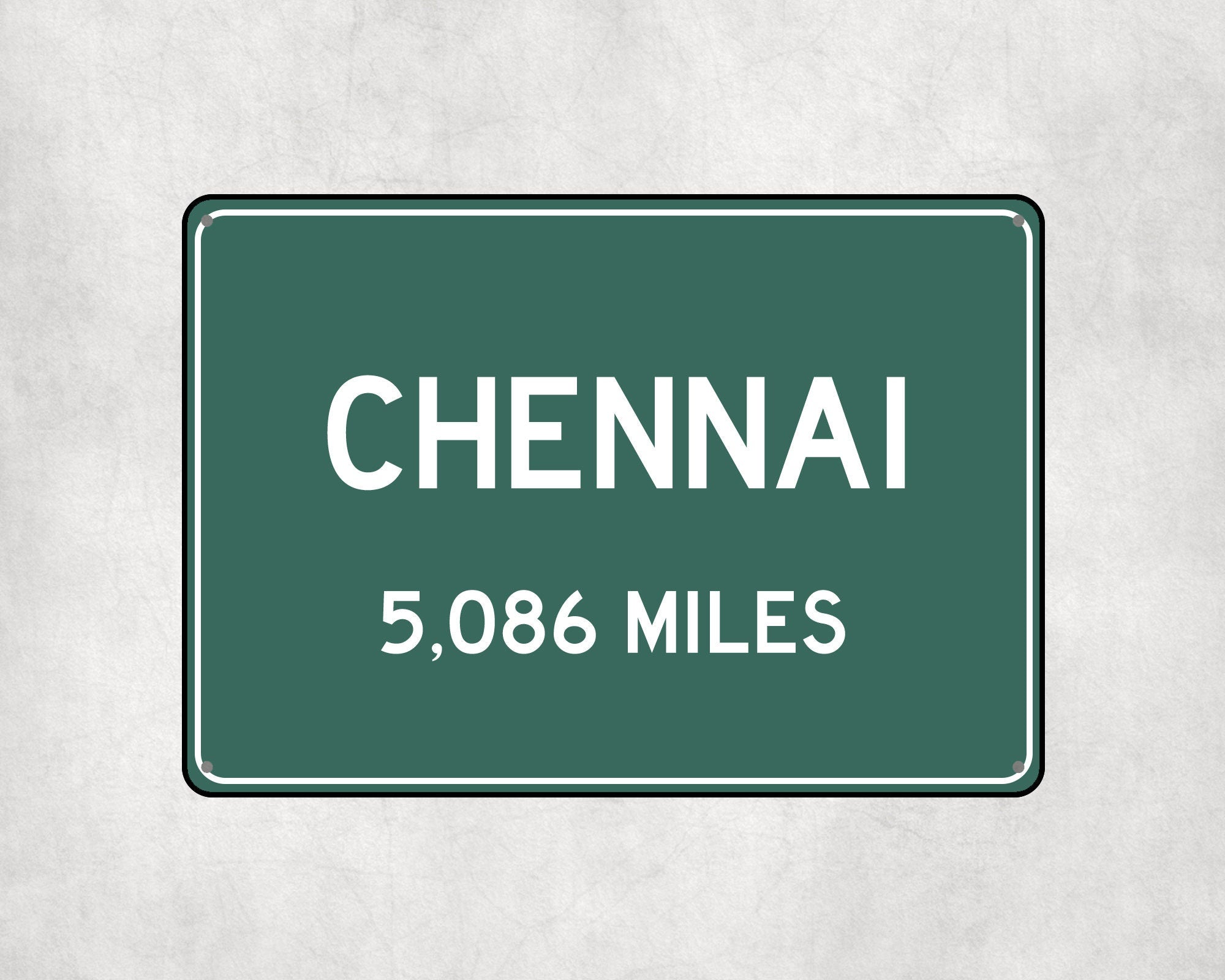 PERSONALIZED CHENNAI Sign, Chennai City Distance Sign, City of Chennai Gift, Chennai Gifts, Chennai Souvenir, Chennai Signs