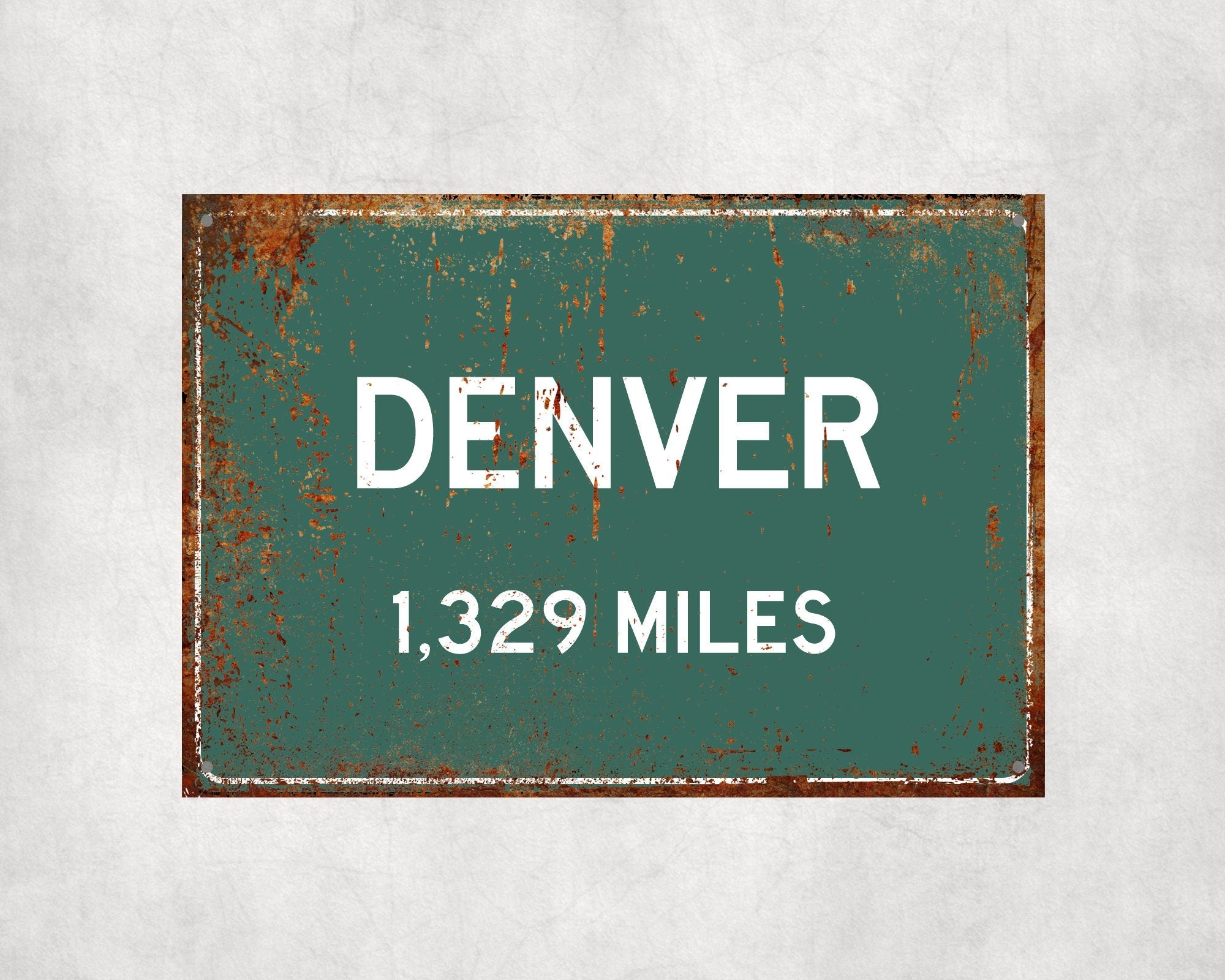 PERSONALIZED DENVER Sign, Denver City Distance Sign, City of Denver Gift, Denver Gifts, Denver Souvenir, Denver Signs