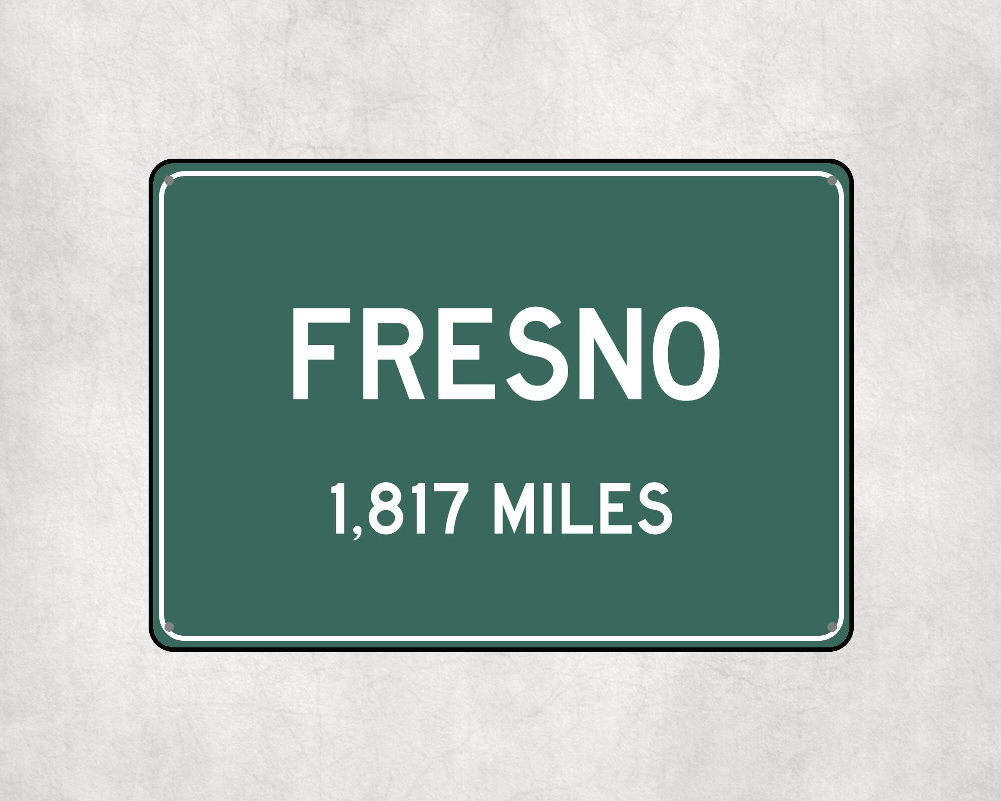 PERSONALIZED FRESNO Sign, Fresno City Distance Sign, City of Fresno Gift, Fresno Gifts, Fresno Souvenir, Fresno Signs