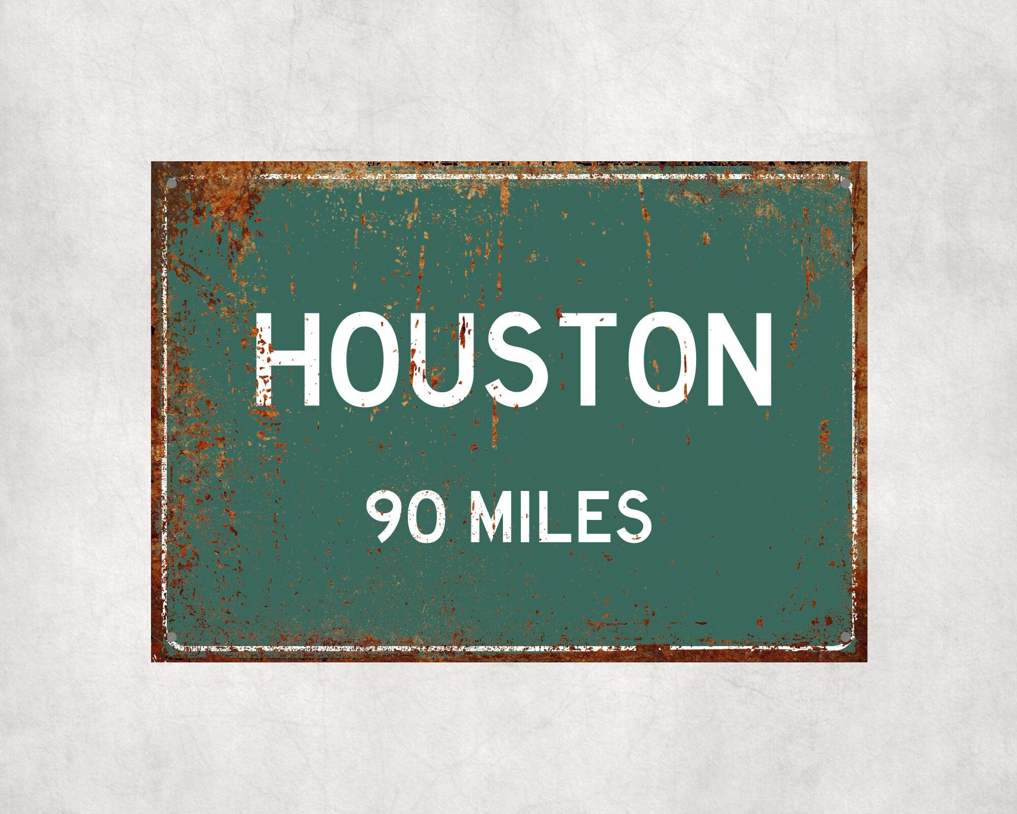 PERSONALIZED HOUSTON Sign, Houston City Distance Sign, City of Houston Gift, Houston Gifts, Houston Souvenir, Houston Signs