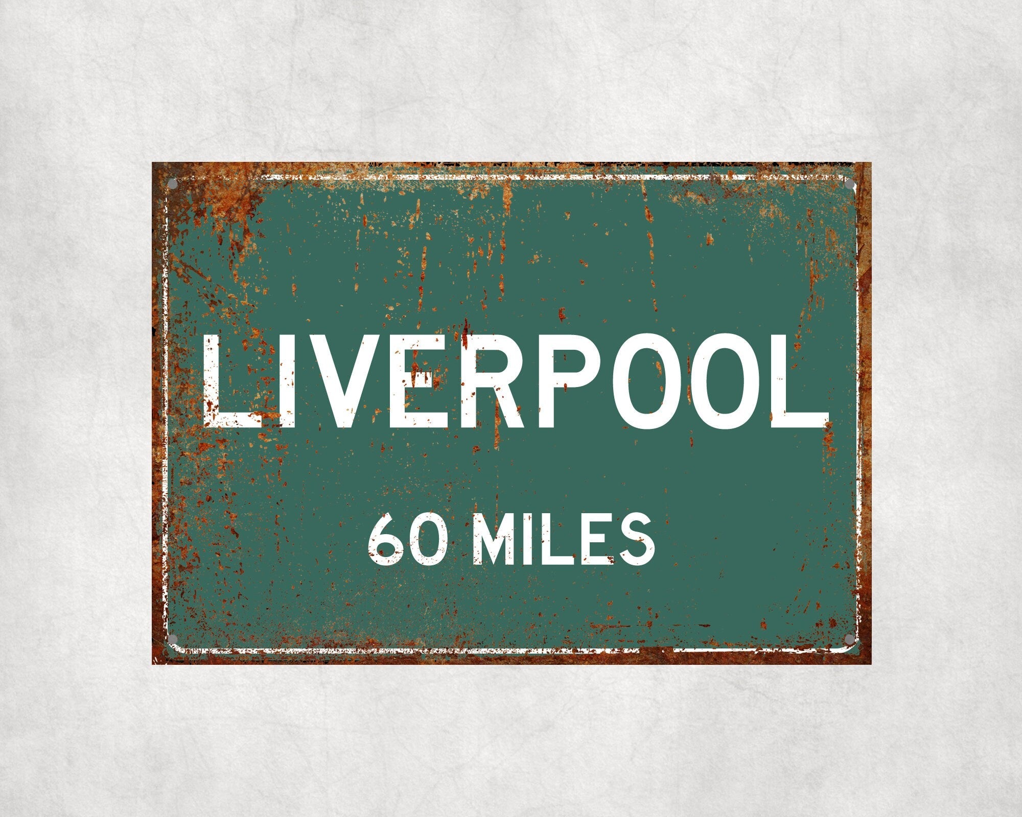 PERSONALIZED LIVERPOOL Sign, Liverpool City Distance Sign, City of Liverpool Gift, Liverpool Gifts, Liverpool Souvenir, Liverpool Signs