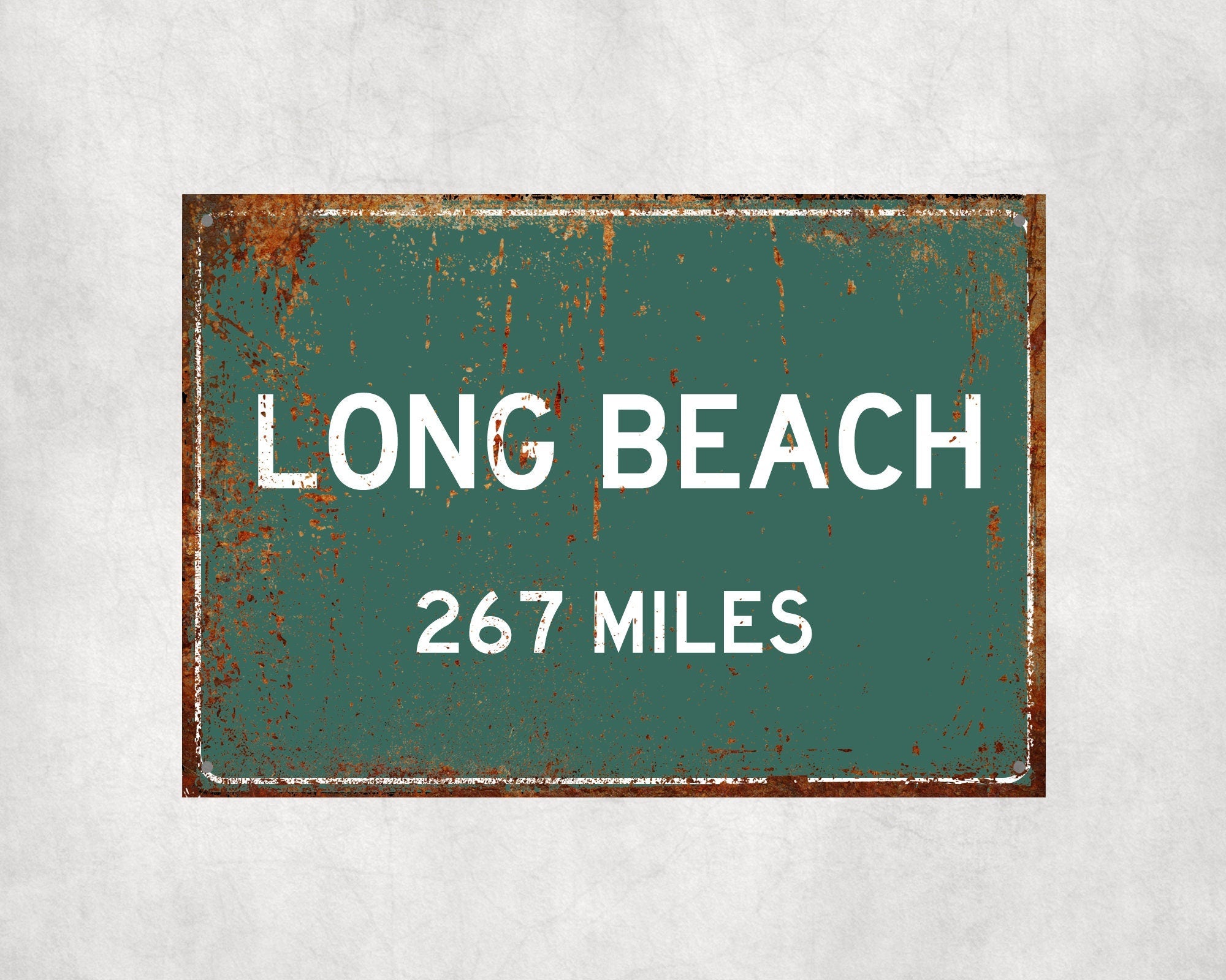 PERSONALIZED LONG BEACH Sign, Long Beach City Distance Sign, City of Long Beach Gift, Long Beach Gifts, Long Beach Souvenir,Long Beach Signs