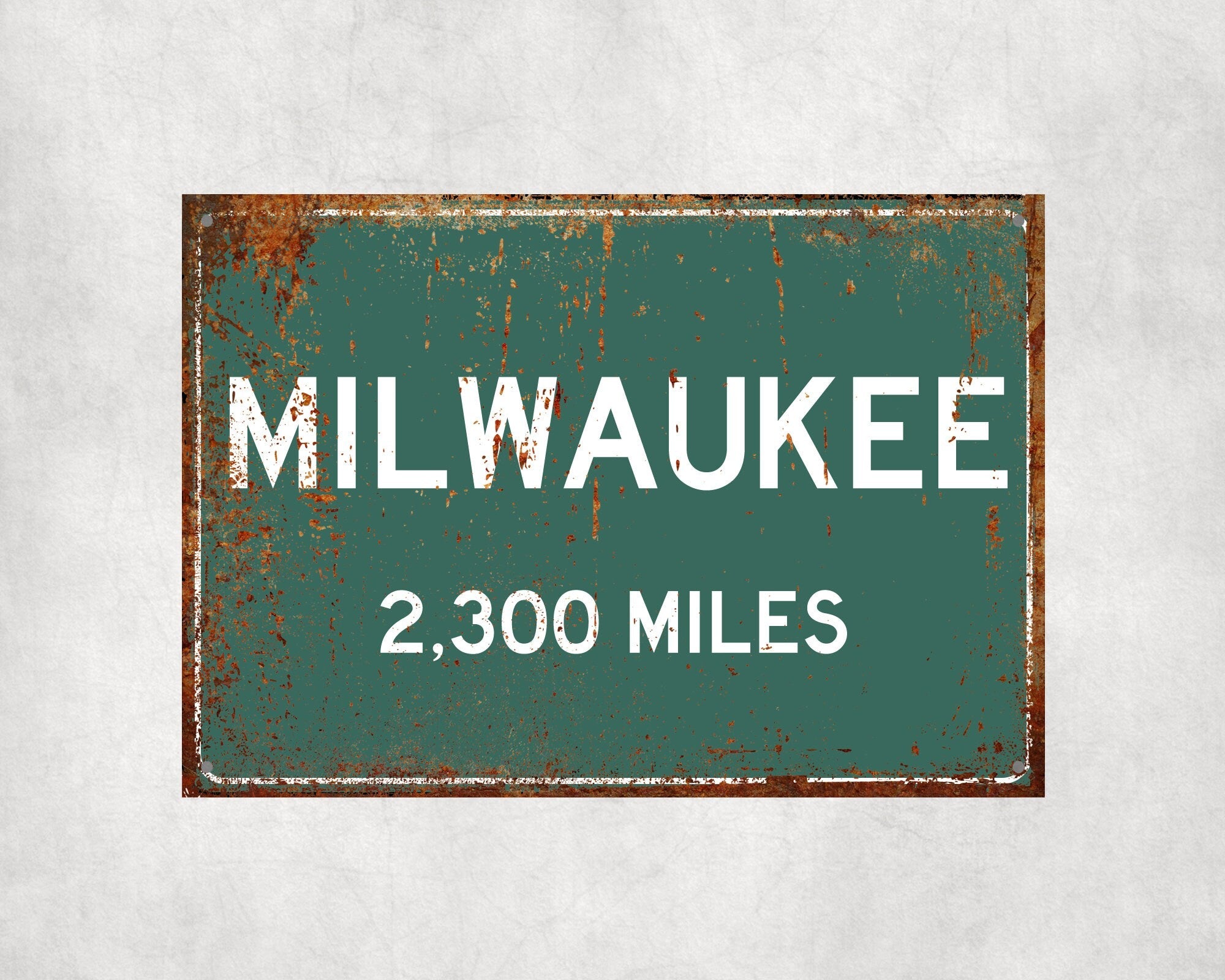 PERSONALIZED MILWAUKEE Sign, Milkwaukee City Distance Sign, City of Milkwaukee Gift, Milkwaukee Gifts, Milkwaukee Souvenir, Milkwaukee Signs