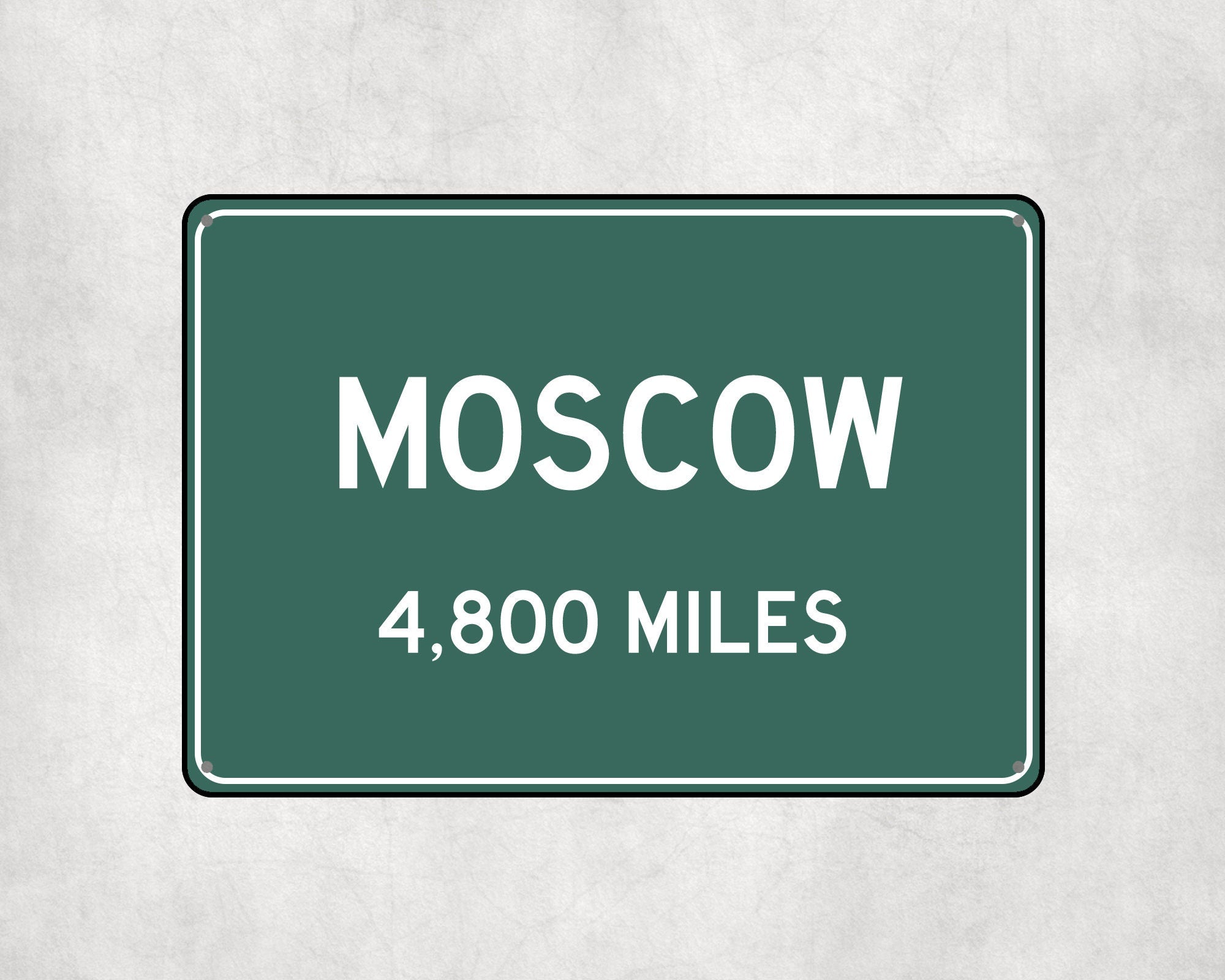 PERSONALIZED MOSCOW Sign, Moscow City Distance Sign, City of Moscow Gift, Moscow Gifts, Moscow Souvenir, Moscow Signs