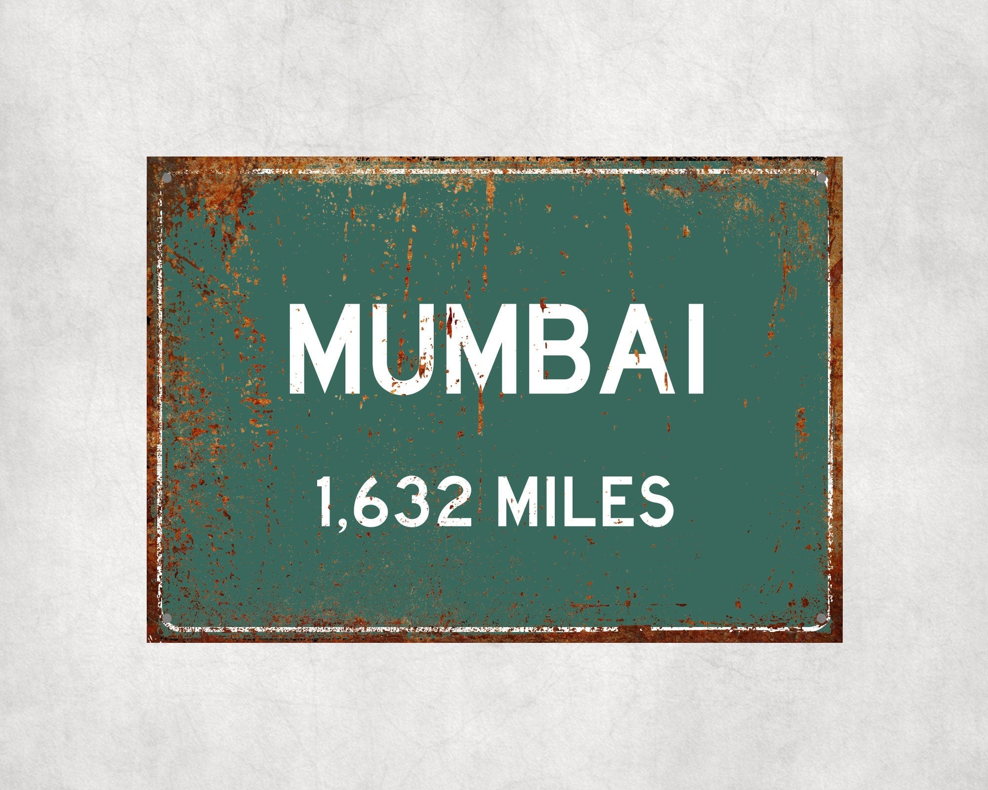 PERSONALIZED MUMBAI Sign, Mumbai City Distance Sign, City of Mumbai Gift, Mumbai Gifts, Mumbai Souvenir, Mumbai Signs