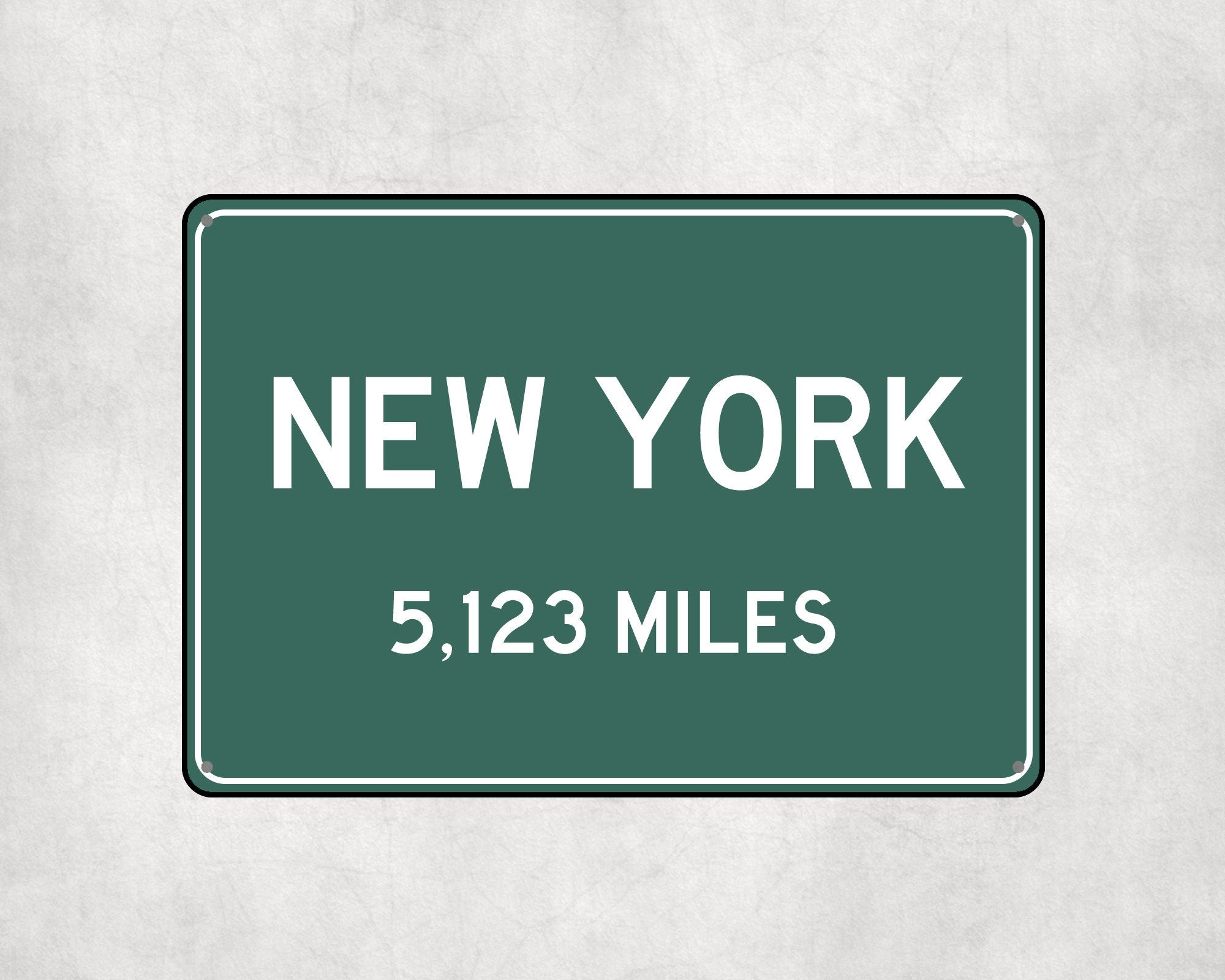 PERSONALIZED NEW YORK Sign, New York City Distance Sign, City of New York Gift, New York Gifts, New York Souvenir, New York Signs