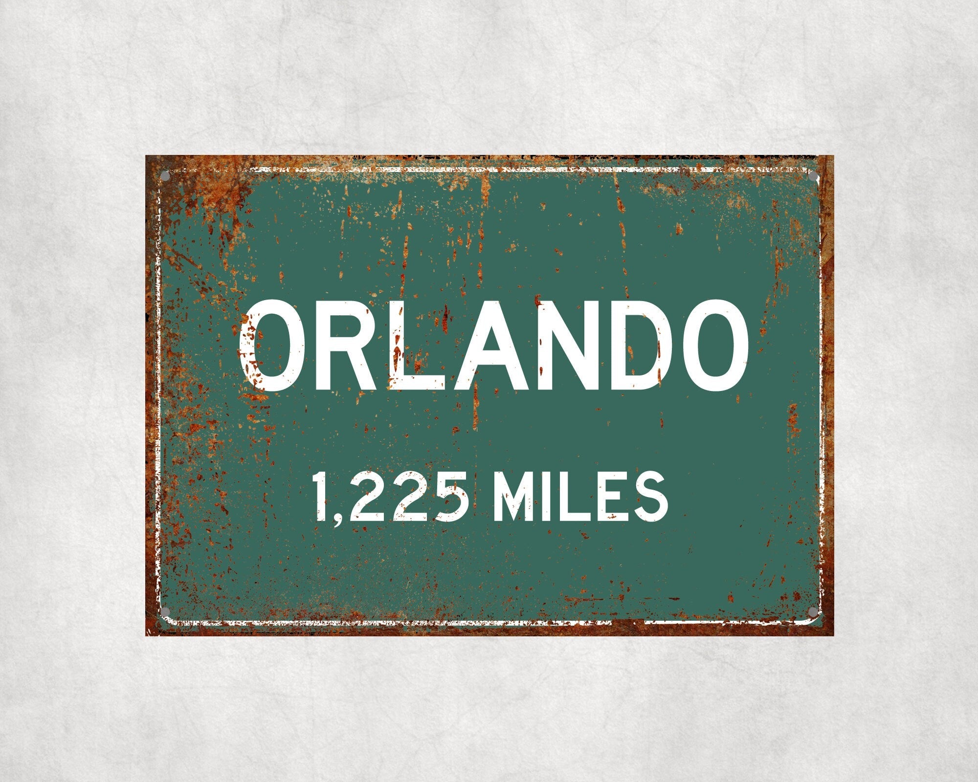 PERSONALIZED ORLANDO Sign, Orlando City Distance Sign, City of Orlando Gift, Orlando Gifts, Orlando Souvenir, Orlando Signs